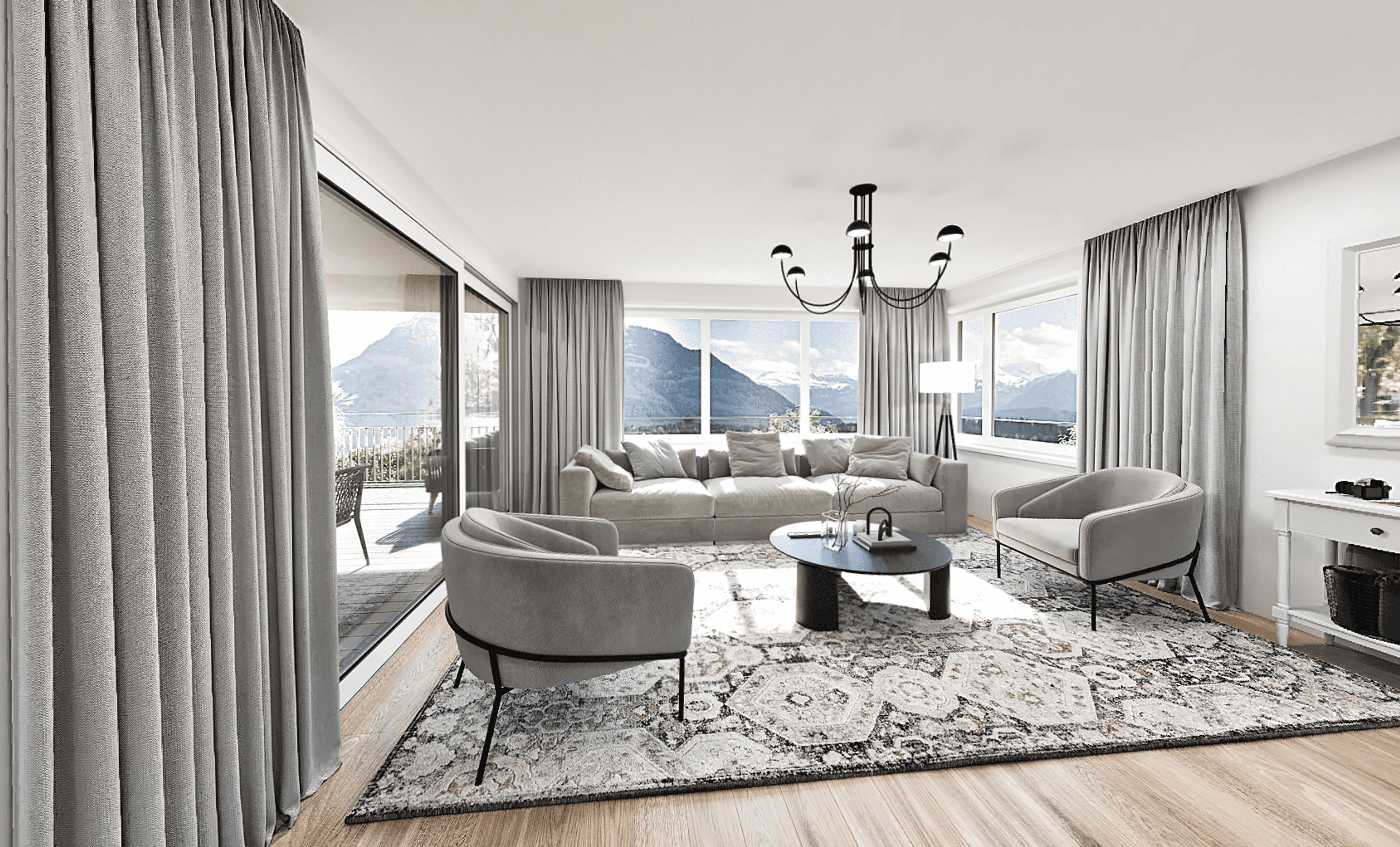 Exklusives Wohnen über zwei Ebenen – Luxus-Duplexwohnung mit Alpenblick in Udligenswil - Bild 4