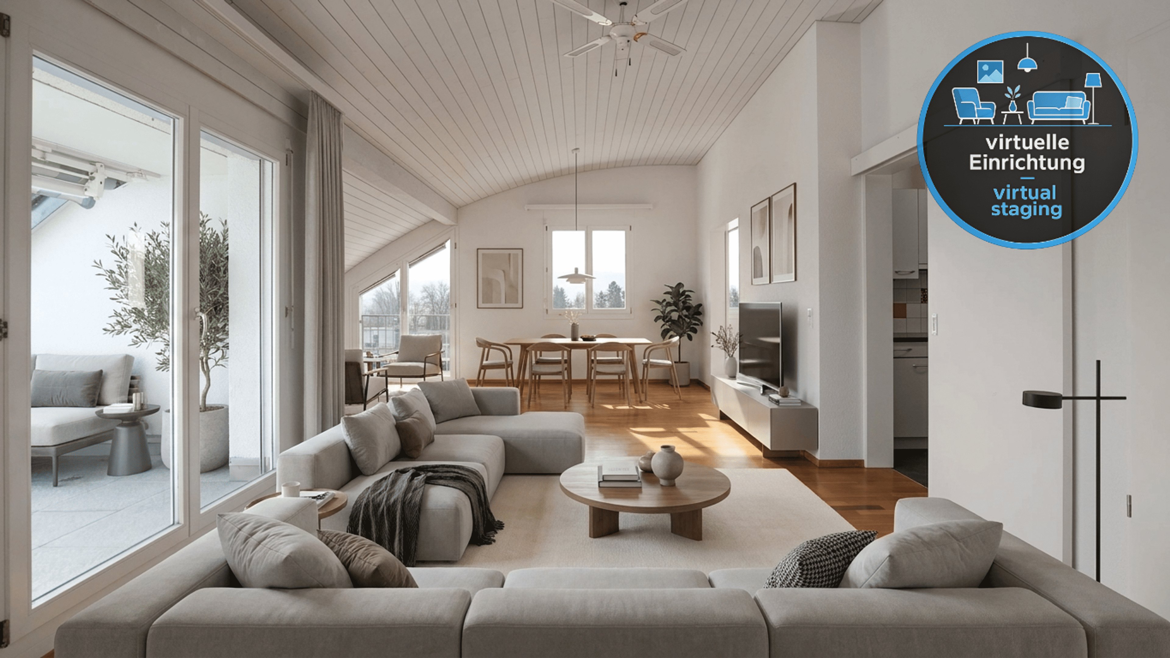 Helle  5.5-Zi.-Dachwohnung mit Balkon in Unterengstringen - Bild 1