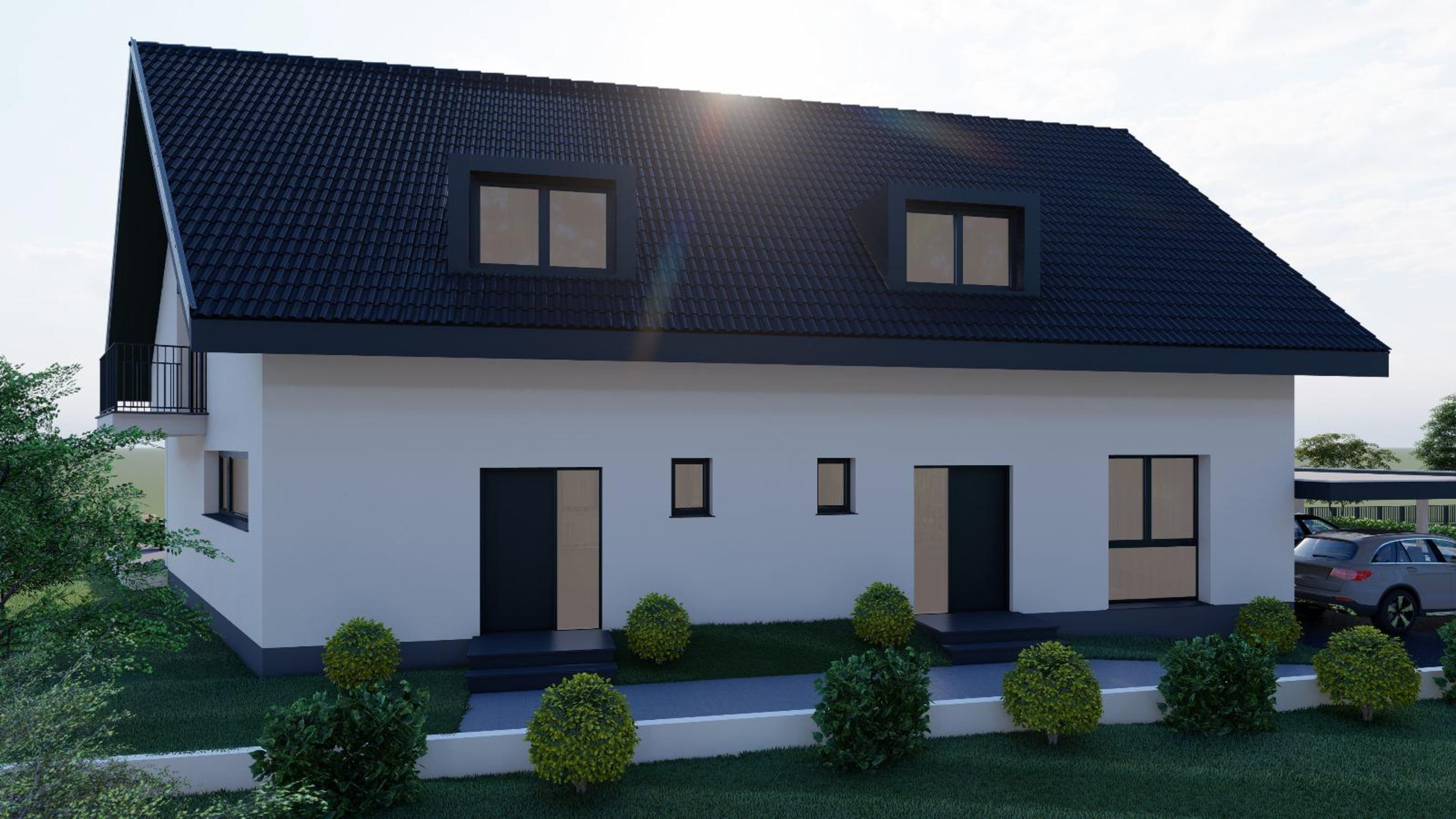 Neubau 6.5-Zi.-Doppeleinfamilienhaus mit Terrasse in Horriwil - Bild 1