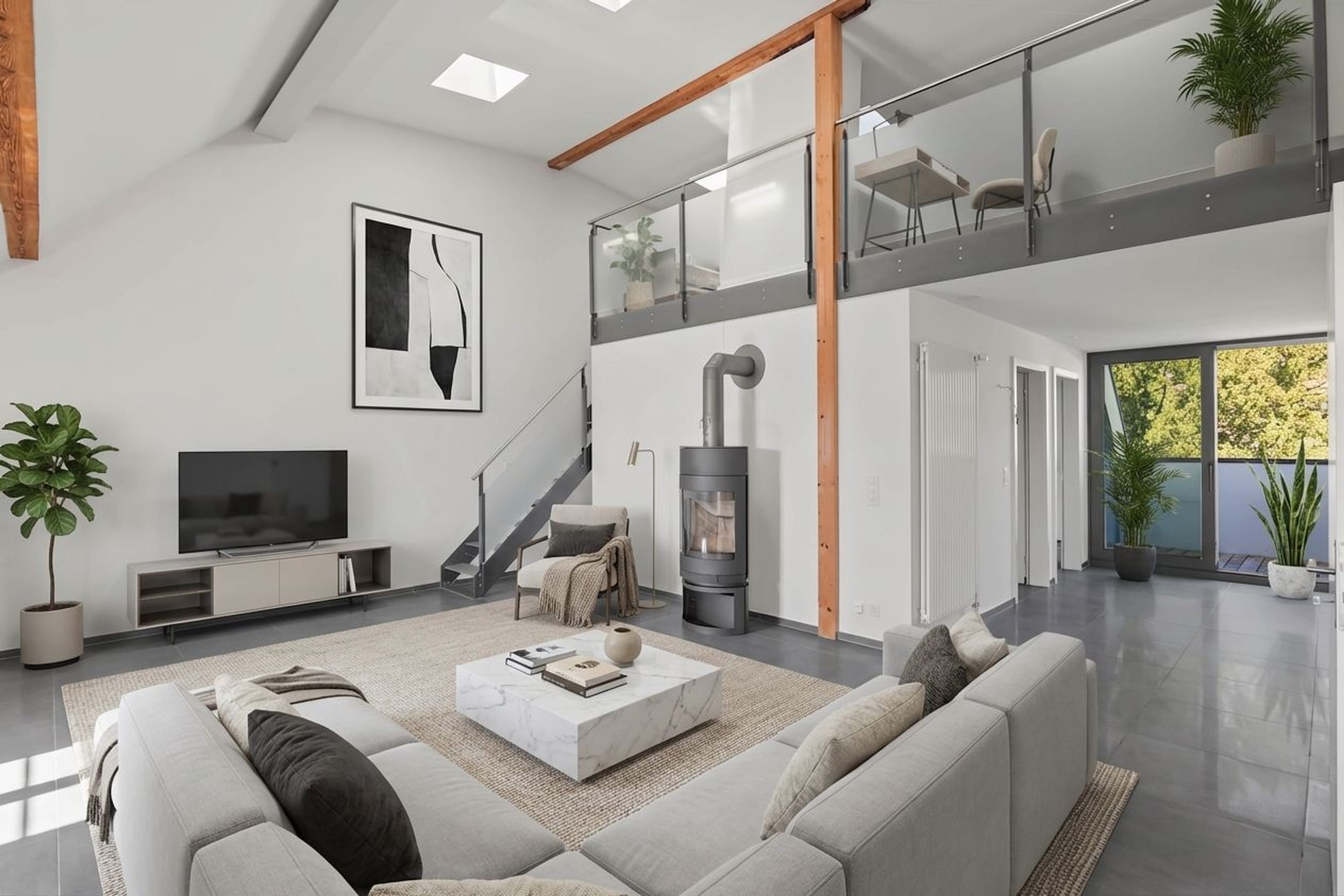 3½-Zimmer-Dachwohnung mit Galerie nahe Bern – stilvoll & einzigartig - Bild 1
