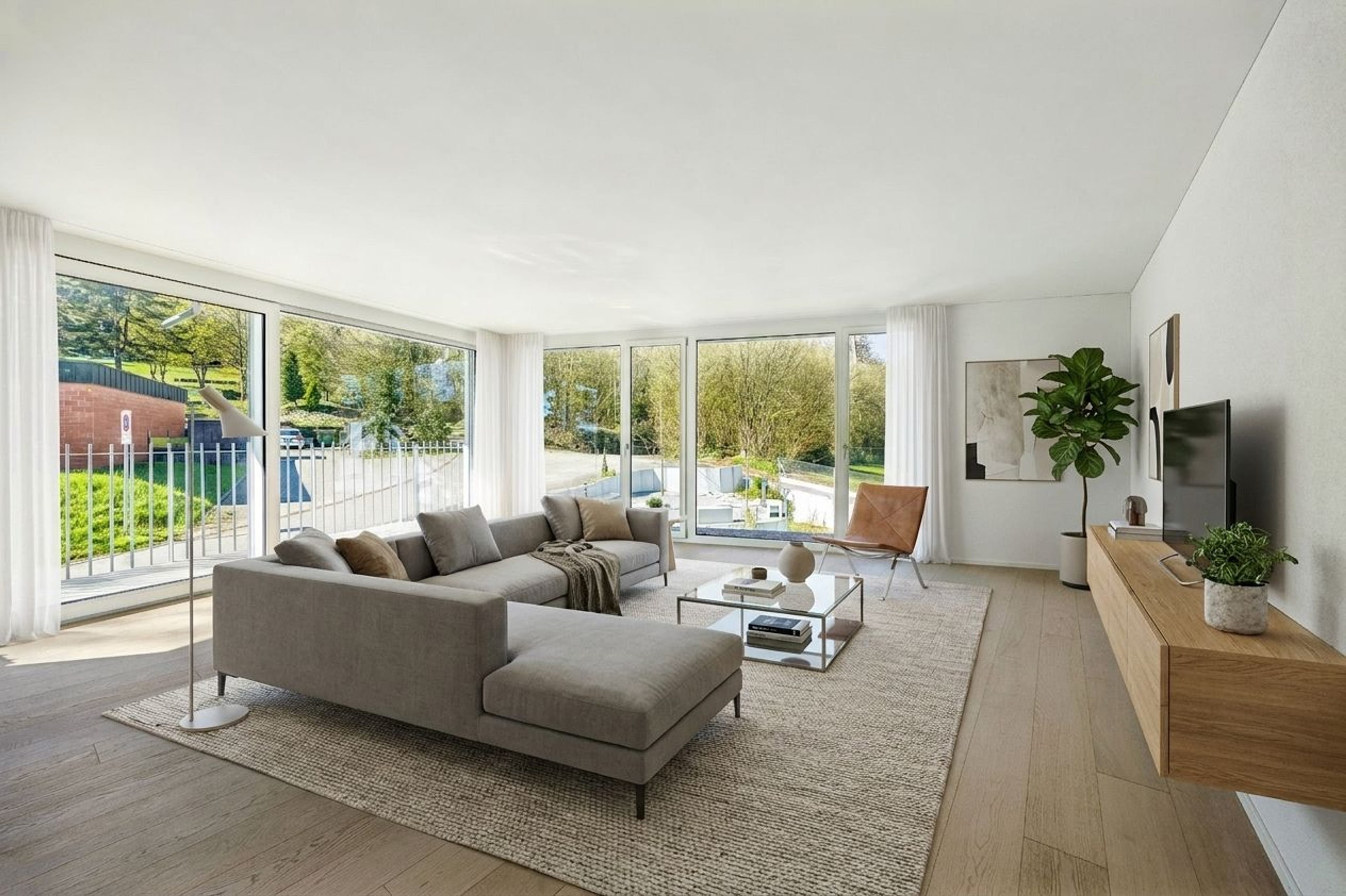 2.5-Zimmer-Etagenwohnung im Neubau / Erstbezug mit sonnigem Südbalkon in Neuenhof - Bild 1