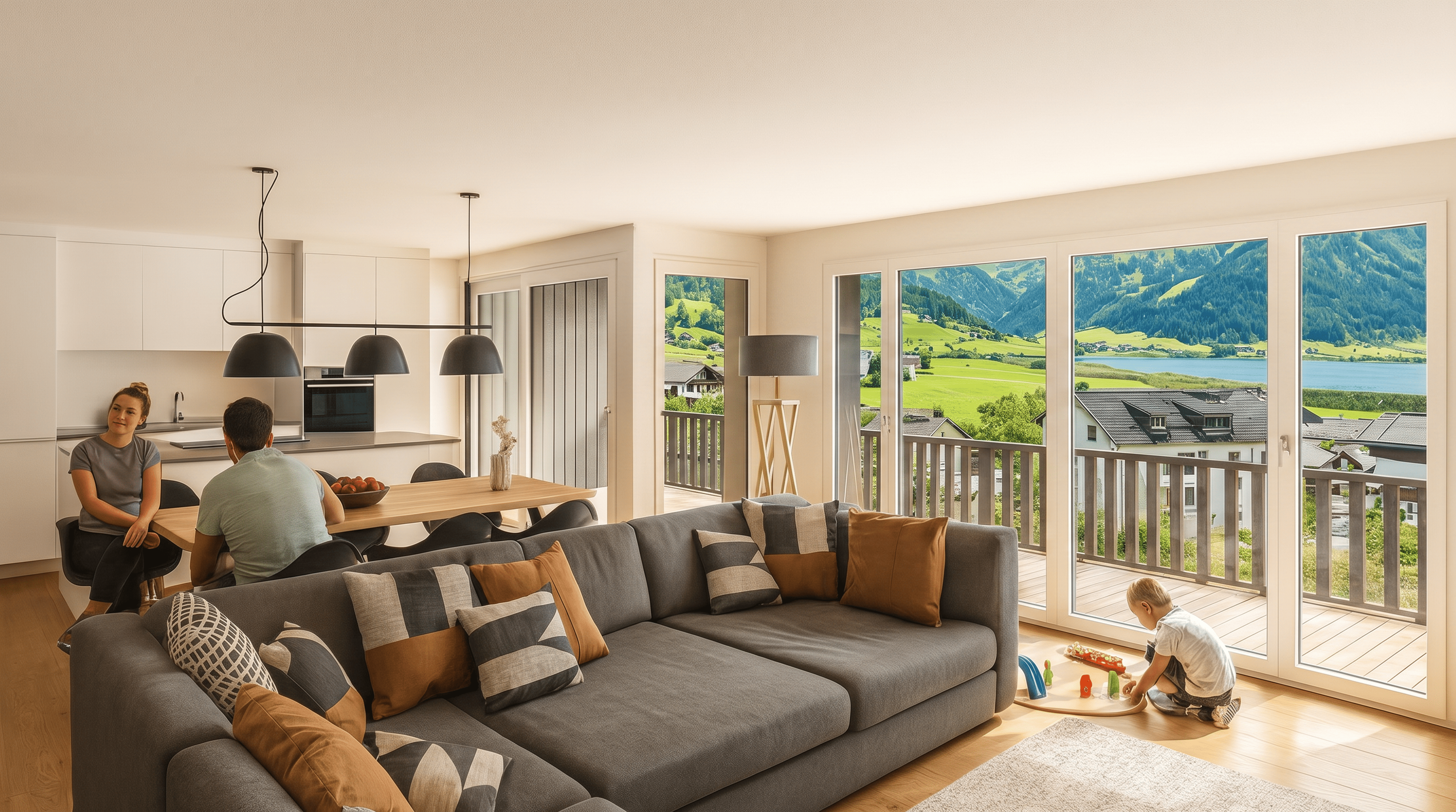 5.5-Zimmer-Gartenwohnung mit Seeblick in Euthal - kaufen - 5