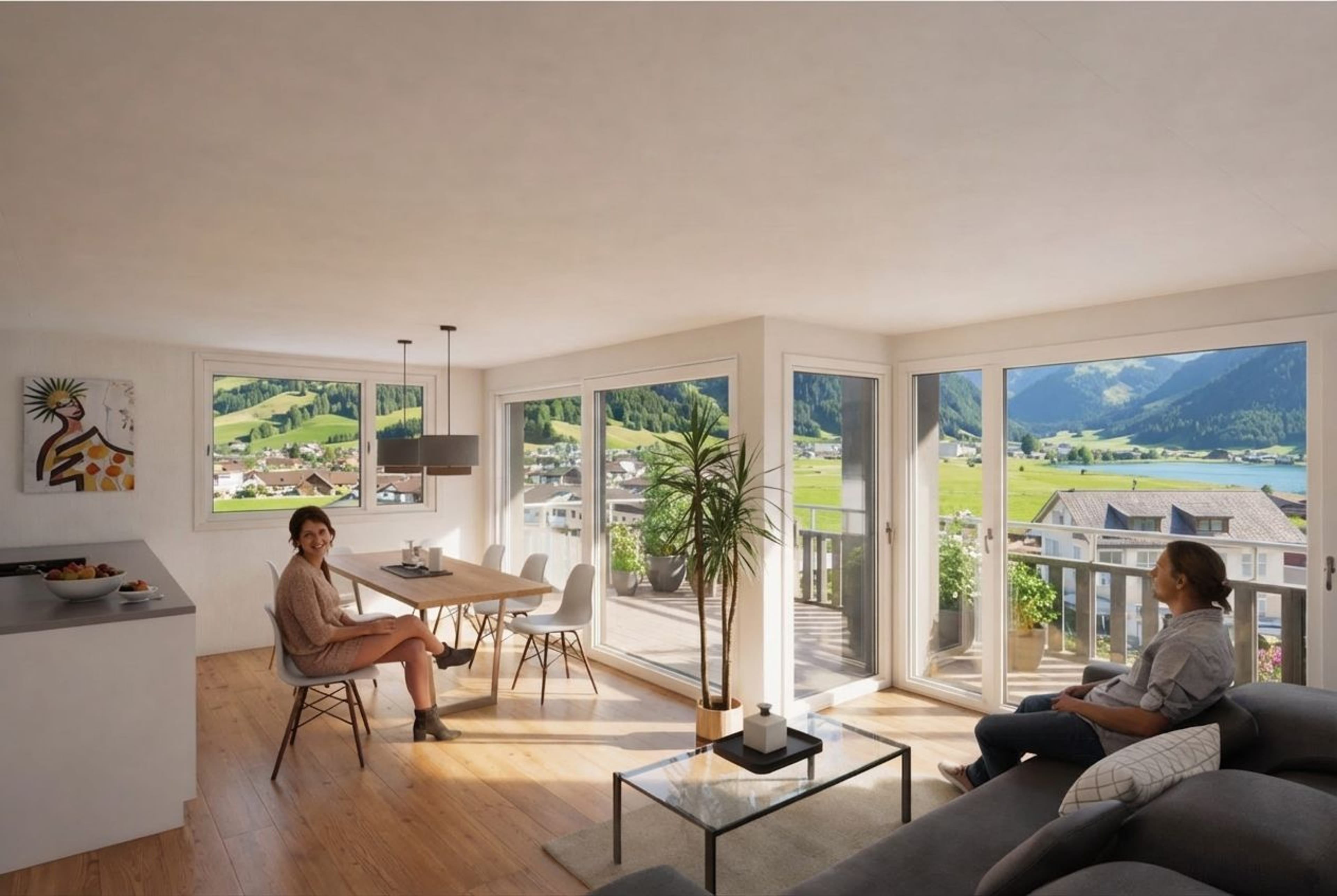 4.5-Zimmer in Euthal: lichtvolle Wohnung mit Seesicht - Bild 2