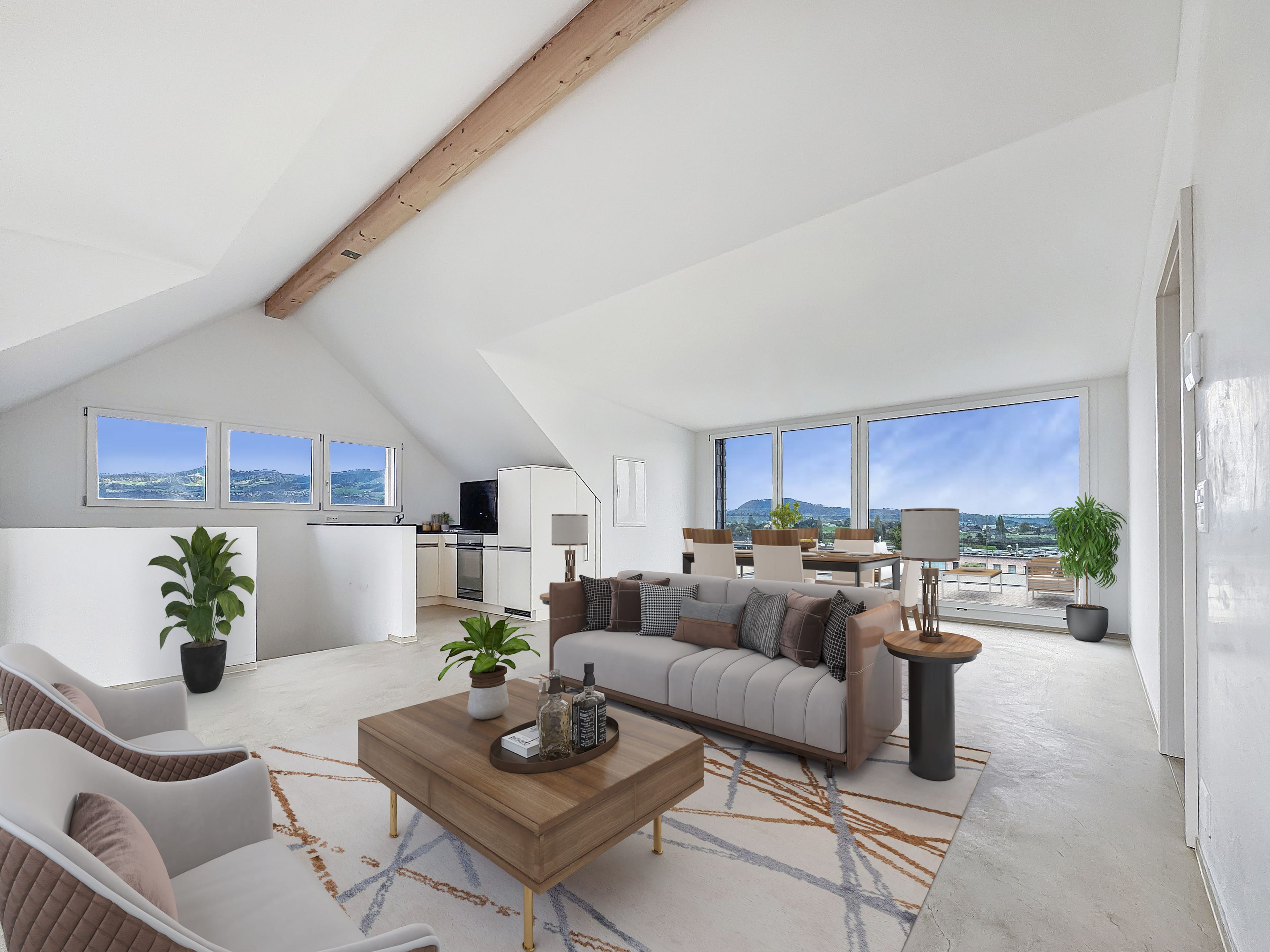 6.5-Zimmer-Maisonette mit 75.5 m² Terrassen in Bubikon - Bild 1