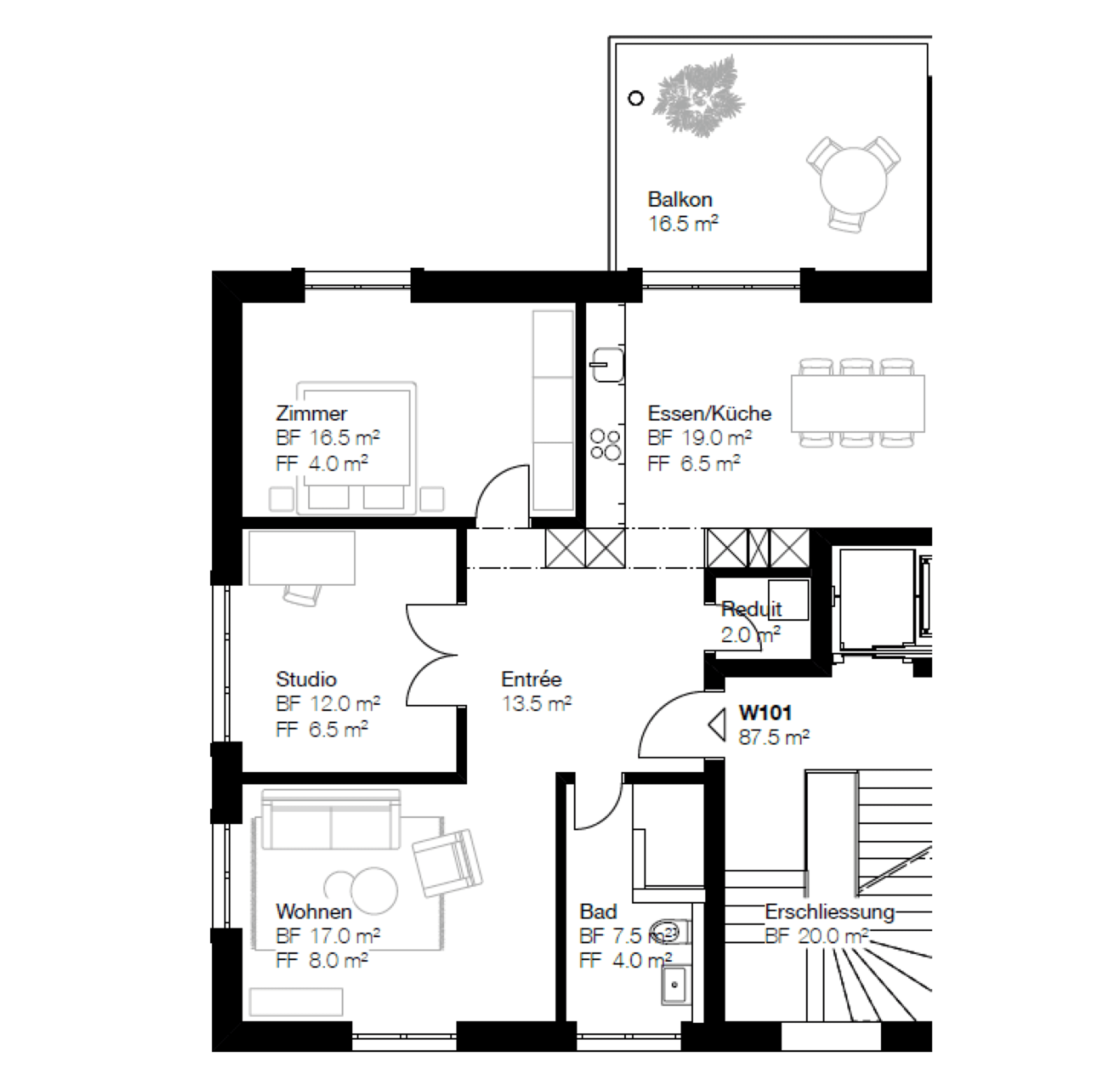 Stilvolle 3-Zimmer-Stadtwohnung mit Balkon in Effretikon mieten - 11