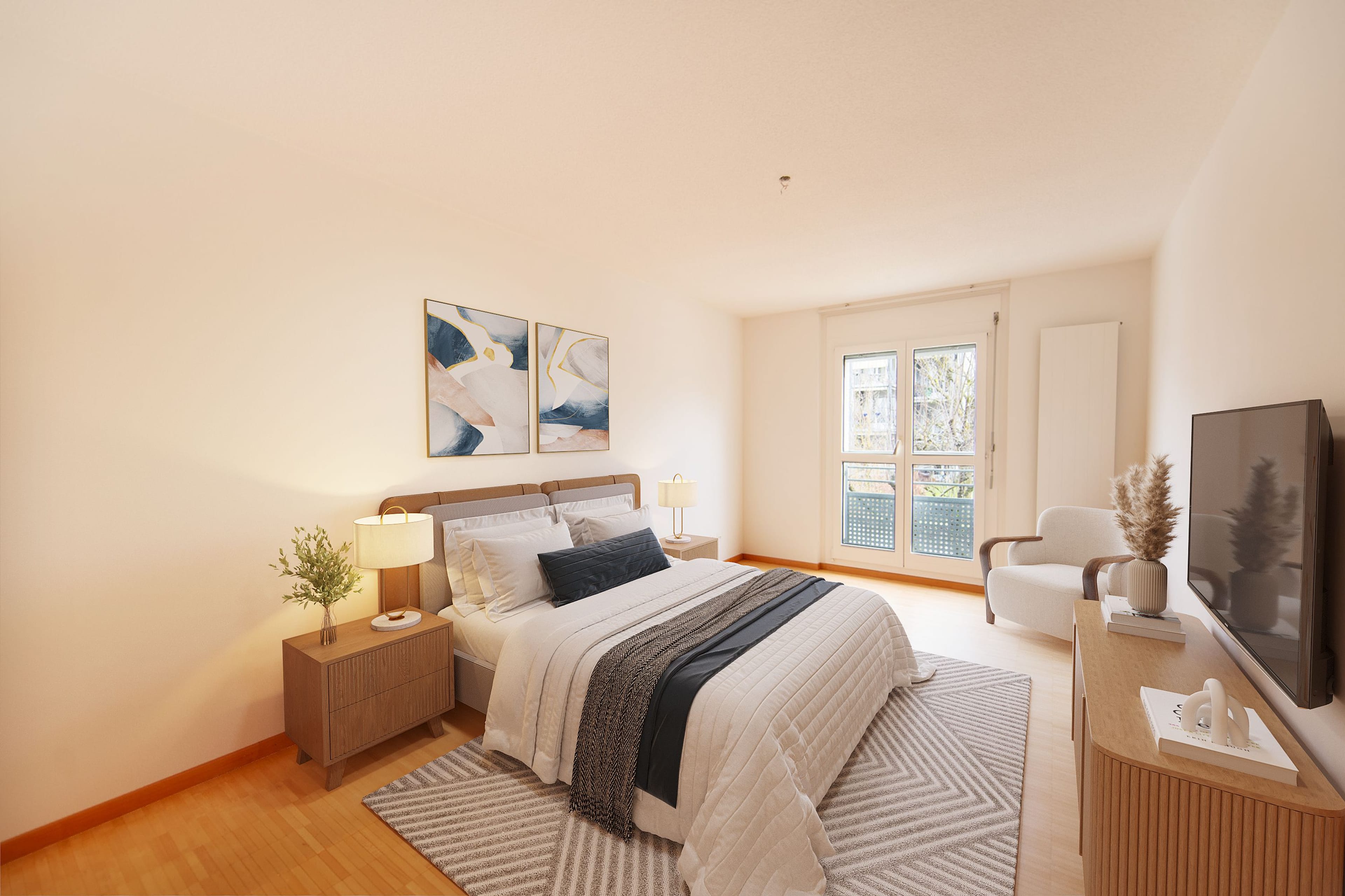 Wohnen mit Komfort: eigene Waschmaschine, grosser Balkon & viel Platz - 9