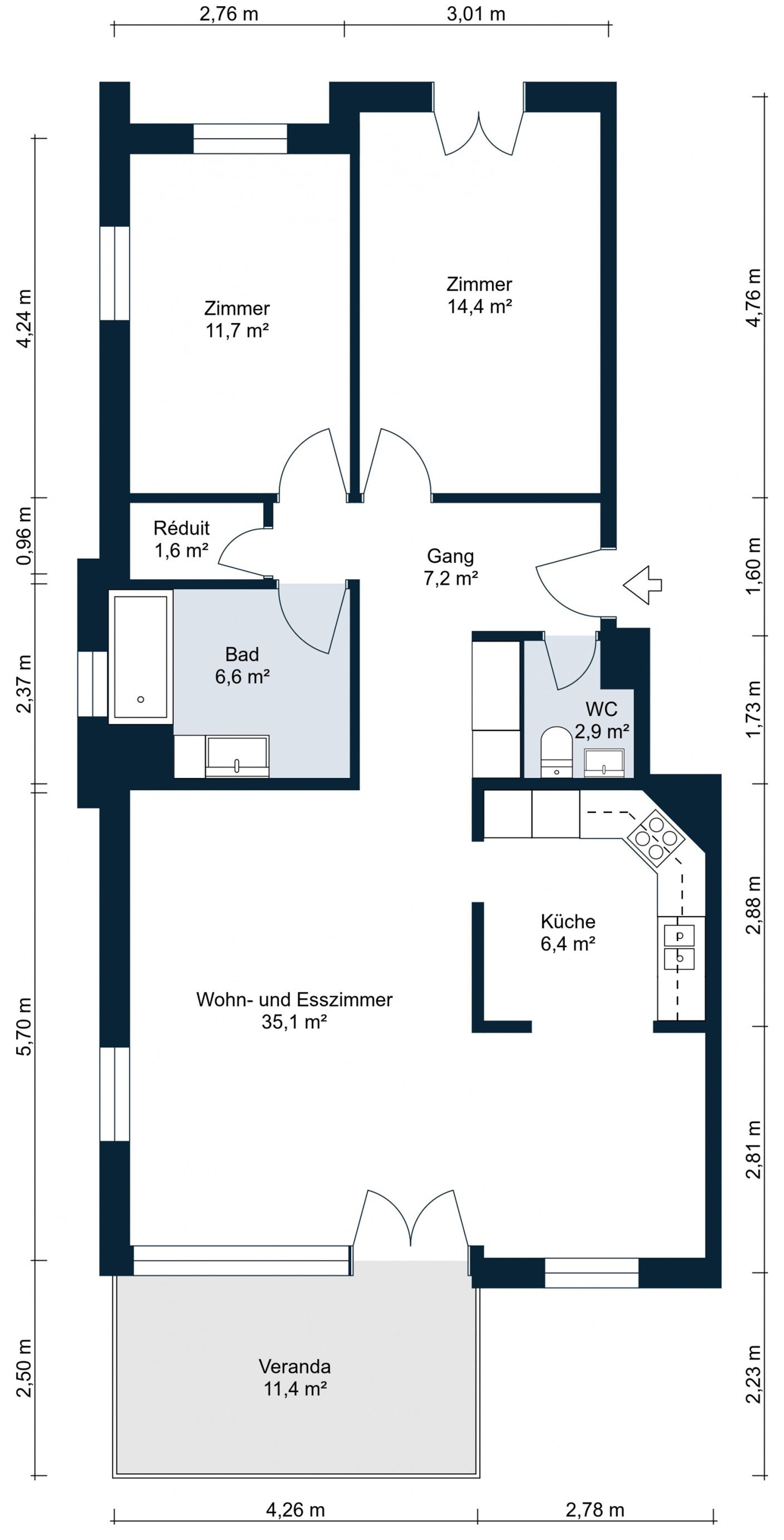 Sicher investieren & schön wohnen - 3.5 Zimmer im Grünen - Bild 13