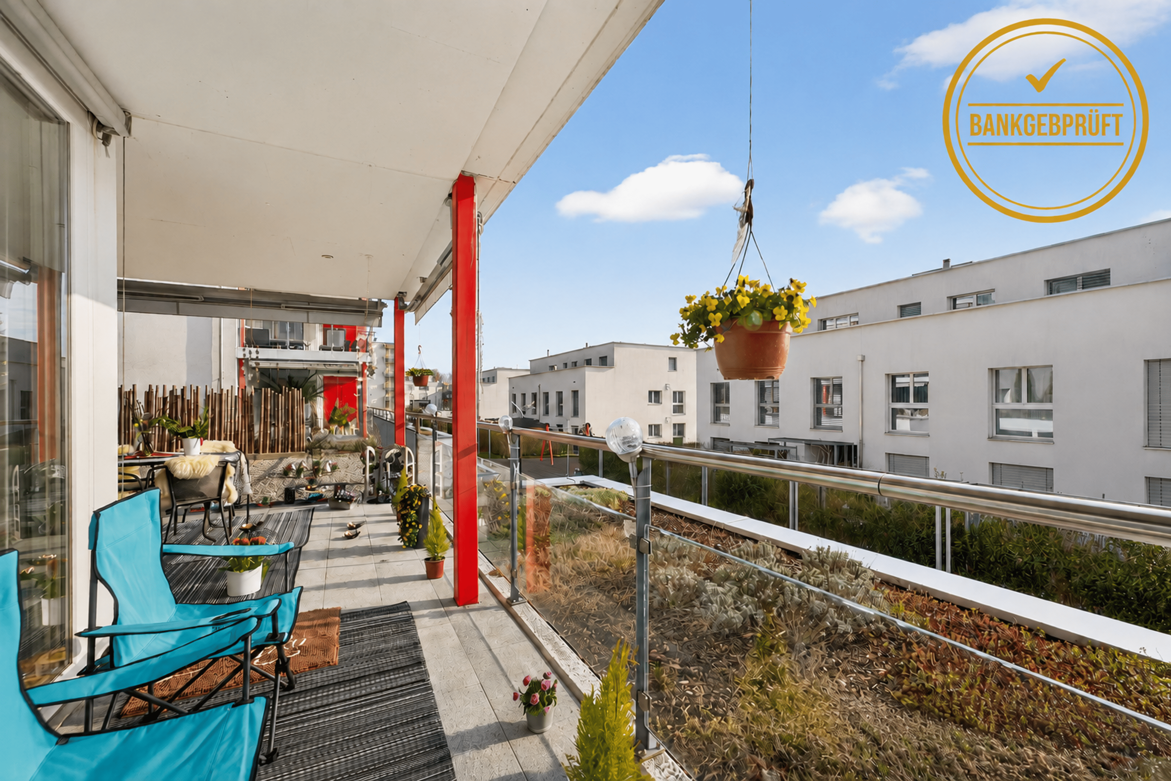 Sonnige 3.5-Zimmer-Gartenwohnung mit Balkon und grossem Gartensitzplatz - Bild 1
