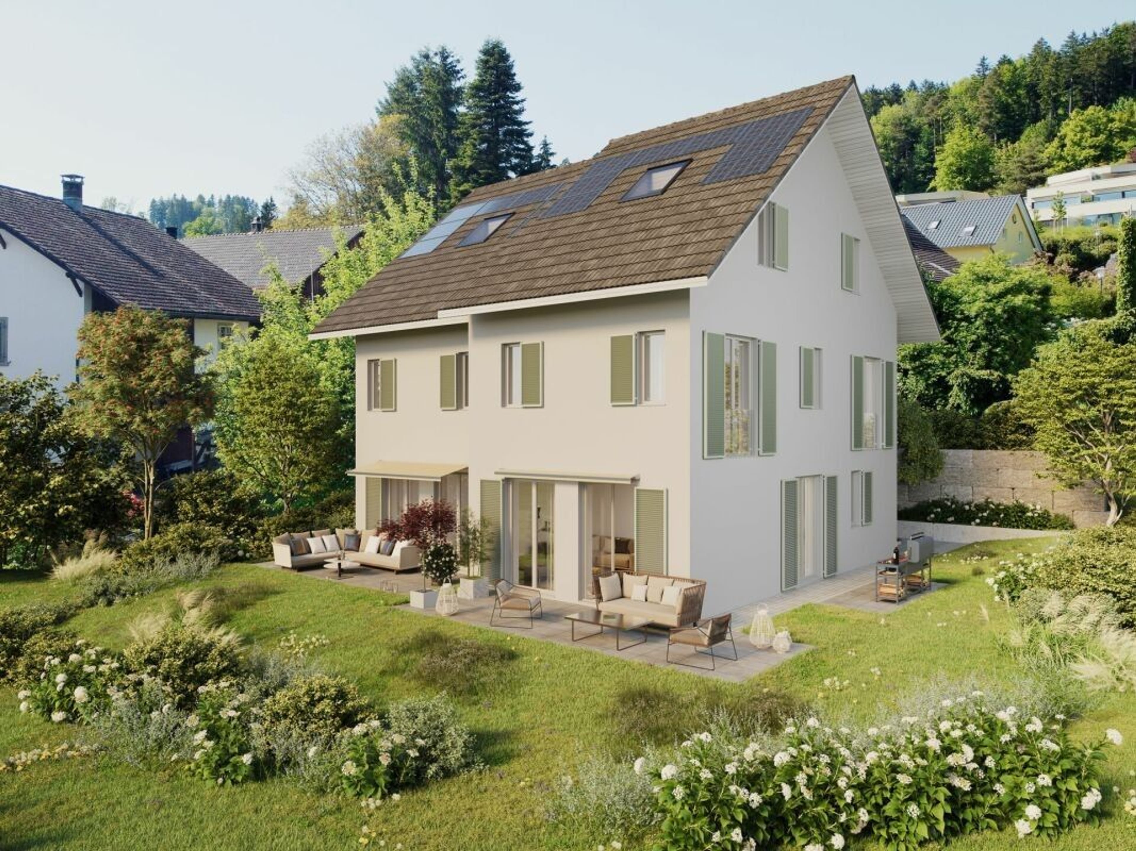 Helle 5.5-Zi.-Doppelhaushälfte mit Garten in Madetswil kaufen