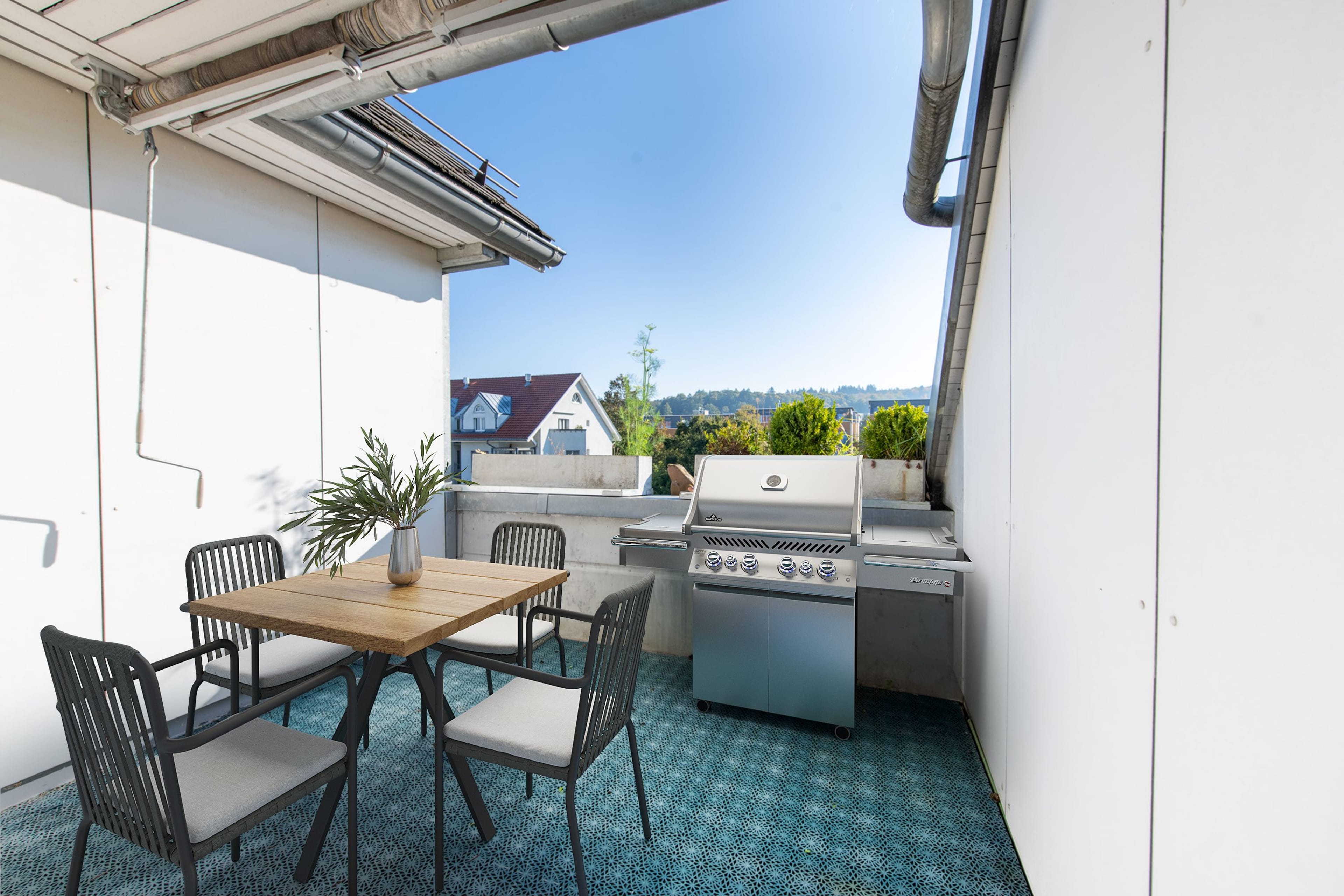 Zentral und ruhig: Helle 3.5-Zimmer-Duplex-Wohnung mit Wintergarten und Balkon - 8