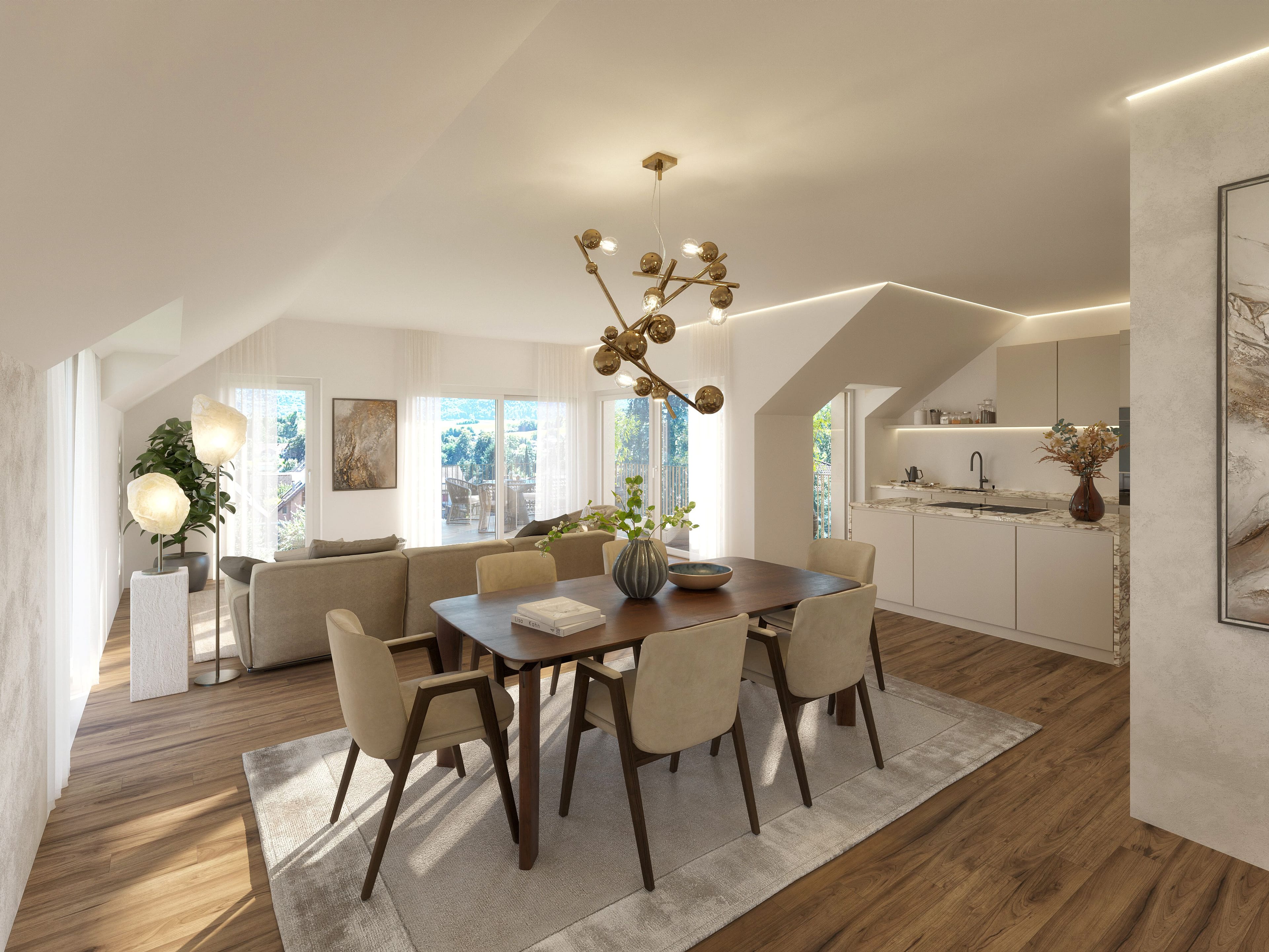 Exklusive 3.5-Zimmer-Attikawohnung mit Dachterrasse, Biel-Benken - 1