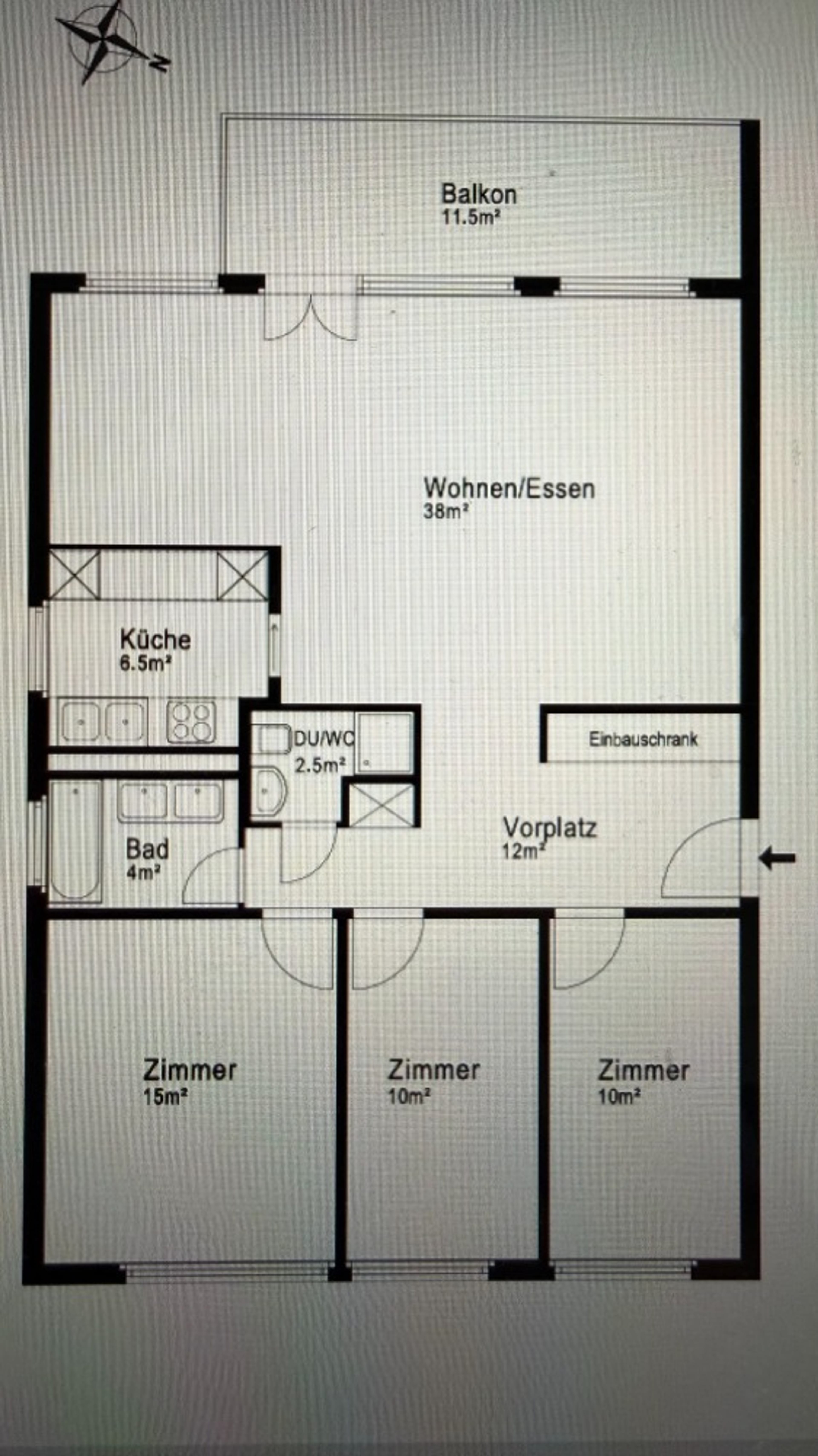 Nähe Bahnhof, Einkaufszentrum 4.5 WHG mit Bastelraum - 2