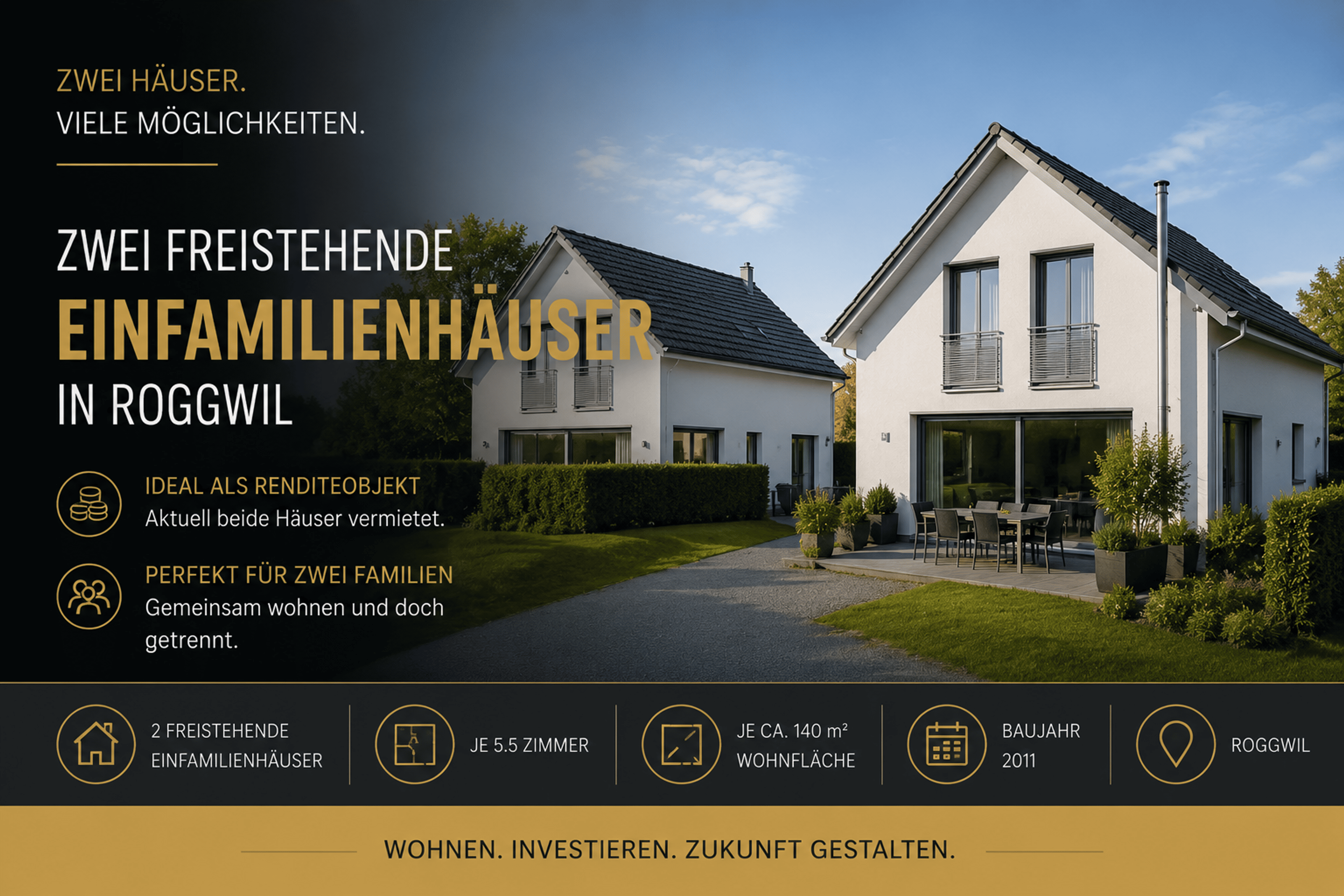 Roggwil: 2 Einheiten vermietet - gepflegte Häuser im Paket kaufen - Bild 1