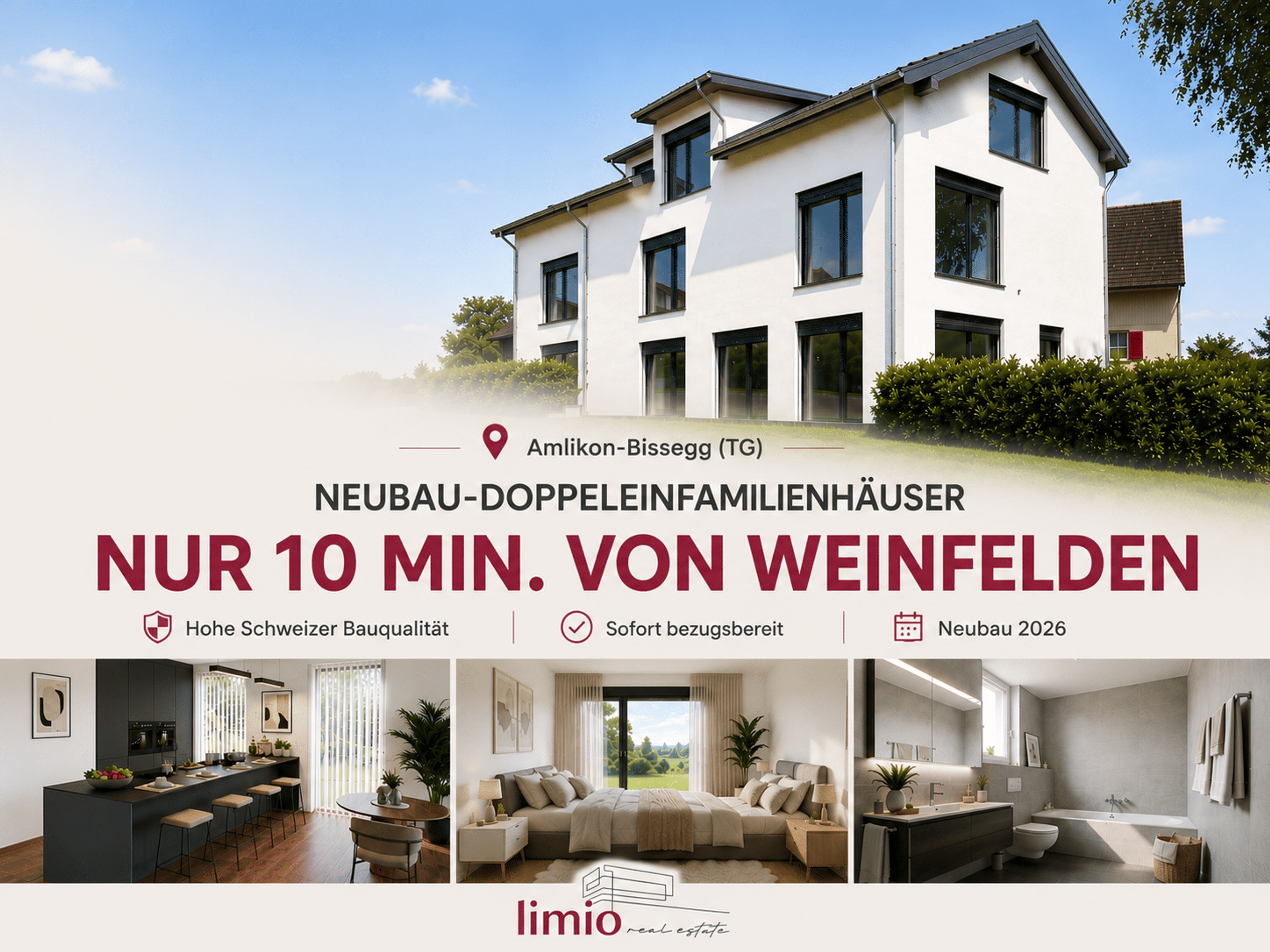 NUR 10MIN VON WEINFELDEN: NEUBAU 6.5 Zimmer DEFH in Amlikon-Bissegg kaufen - 1