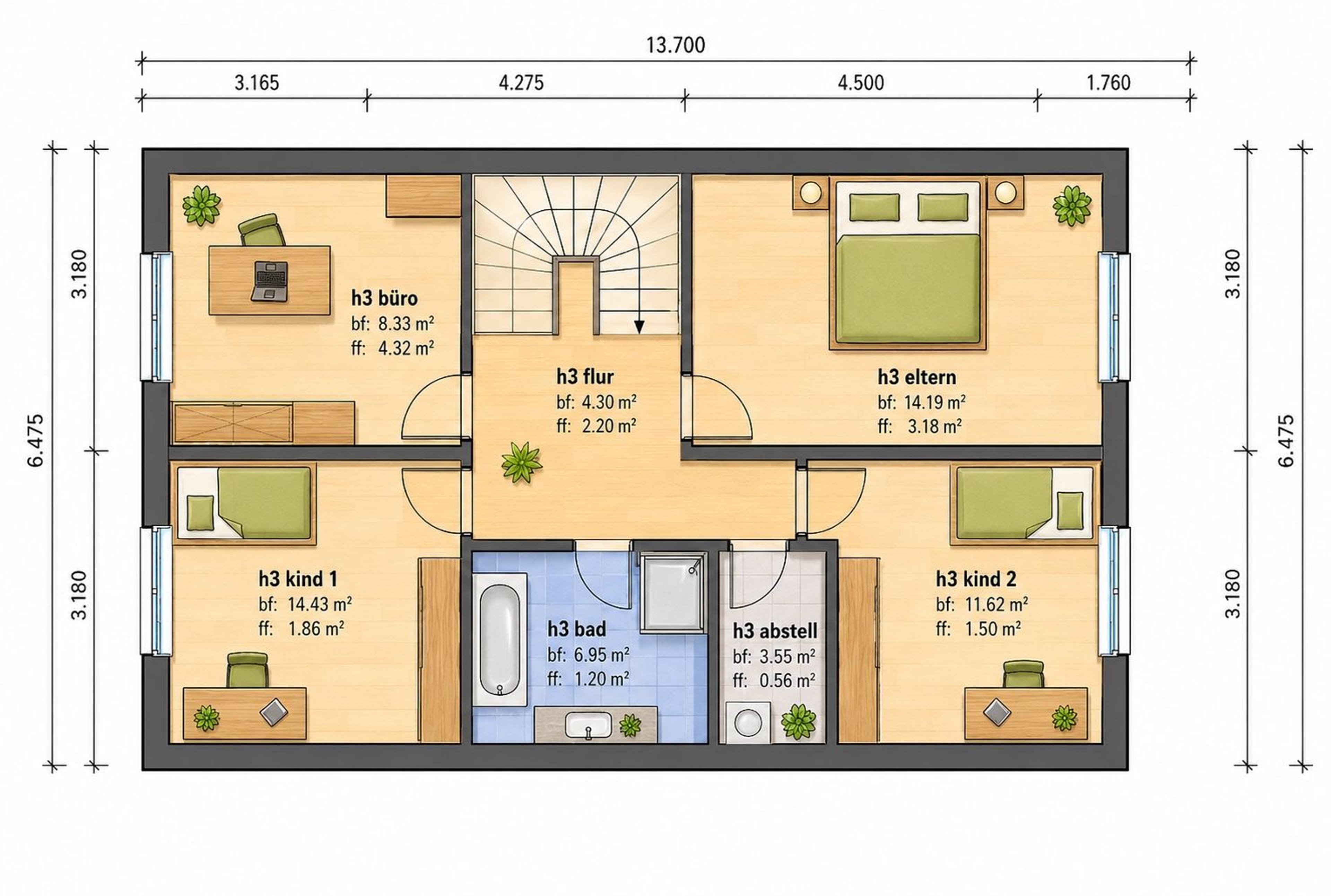 5.5-Zi.-Reihenmittelhaus mit Garten & Terrasse, Höchstetten - 5