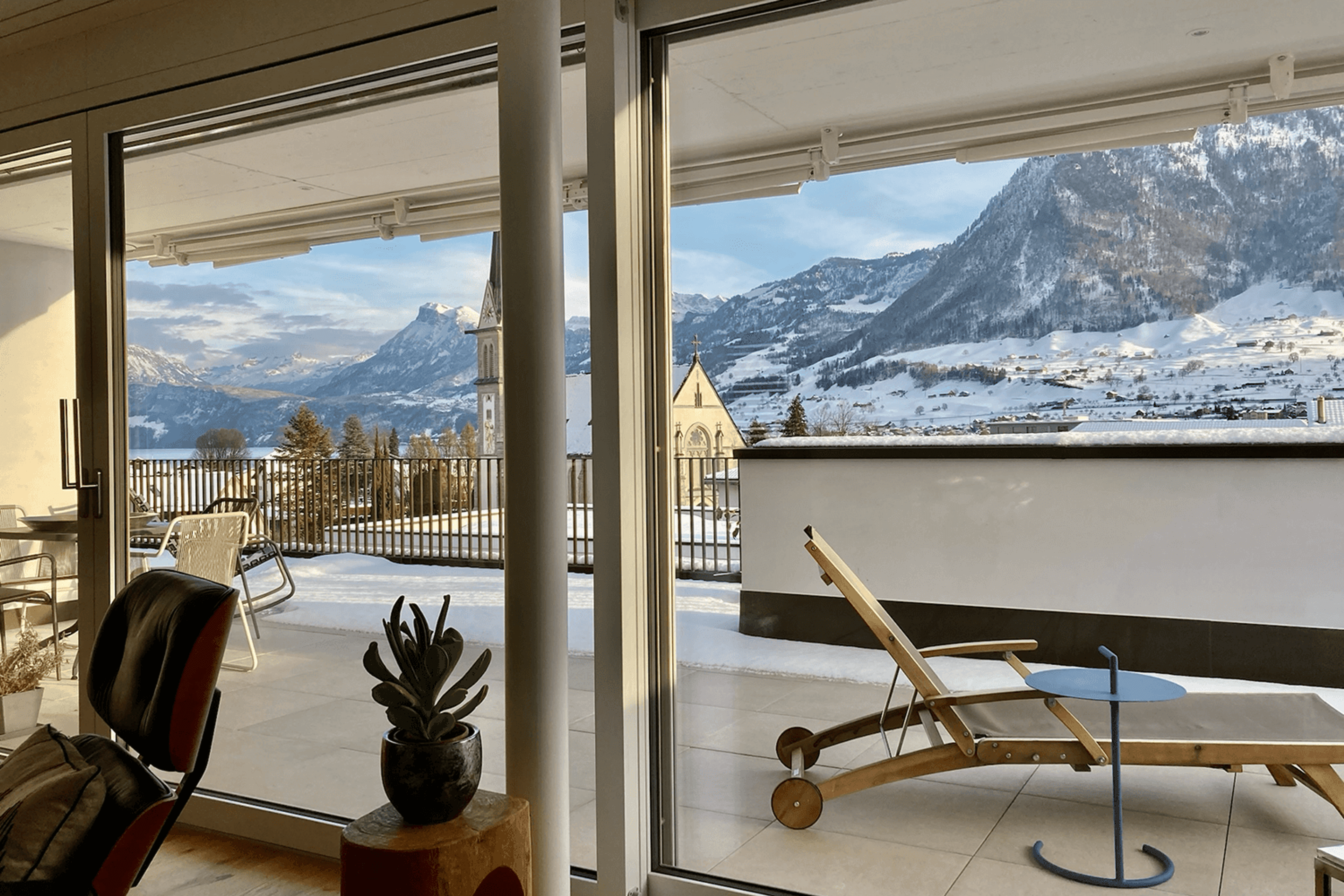 5.5-Zi. Attika mit 112 m² Süd-Terrasse in Ennetbürgen mieten - 9