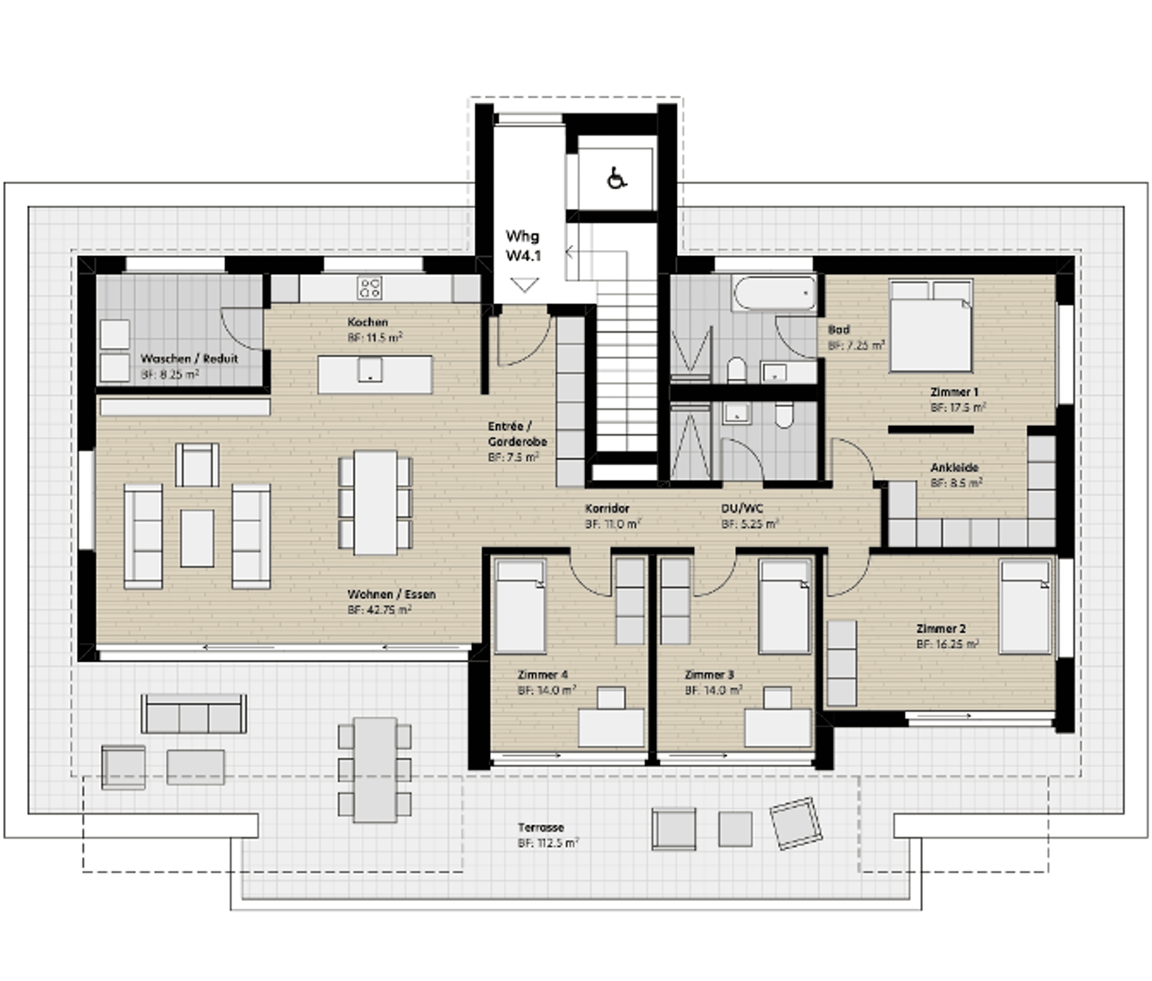 5.5-Zi. Attika mit 112 m² Süd-Terrasse in Ennetbürgen mieten - 10