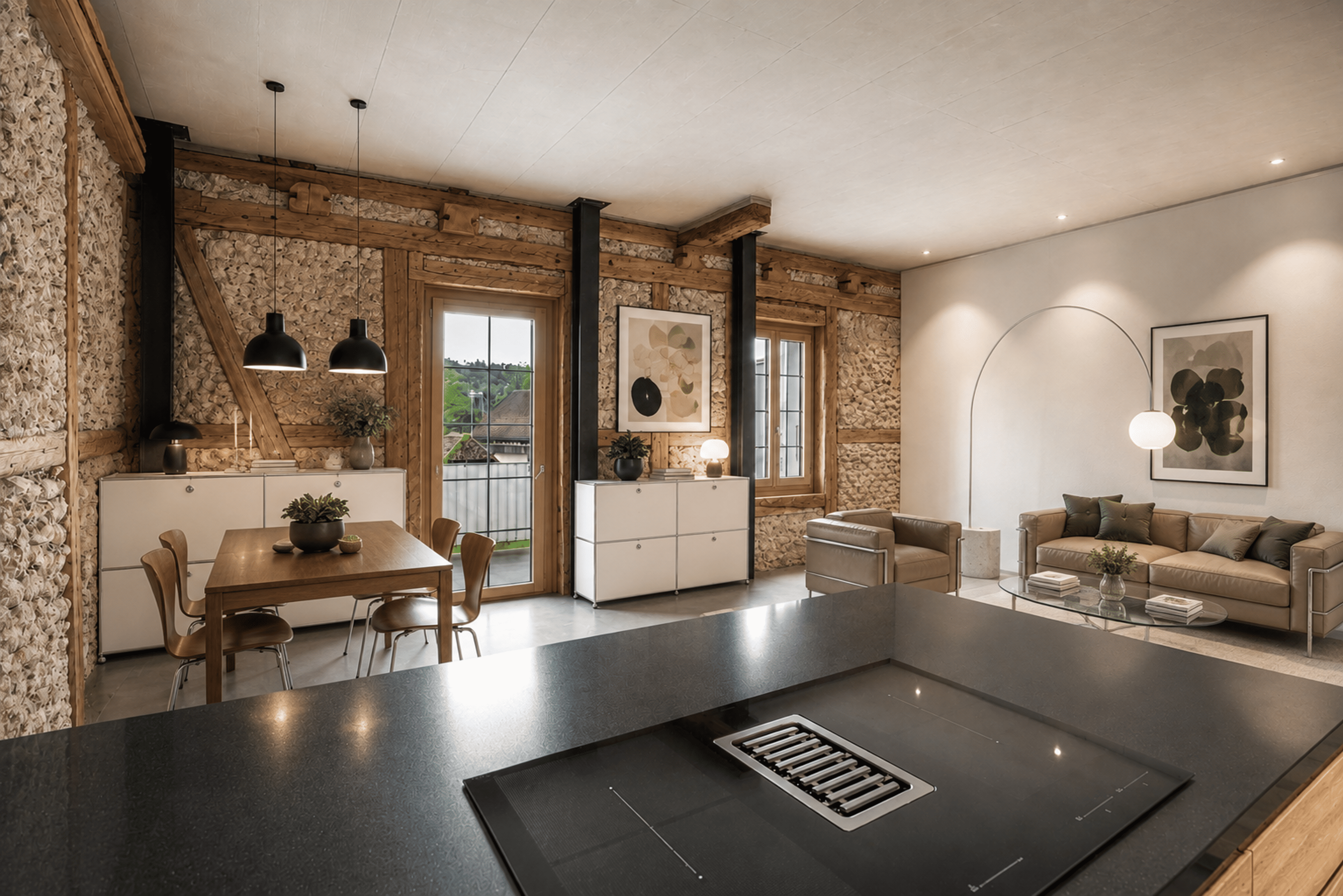 Historisches Bijou mit modernem Ausbaustandard – 2.5-Zimmer-Wohnung mit Balkon - 2