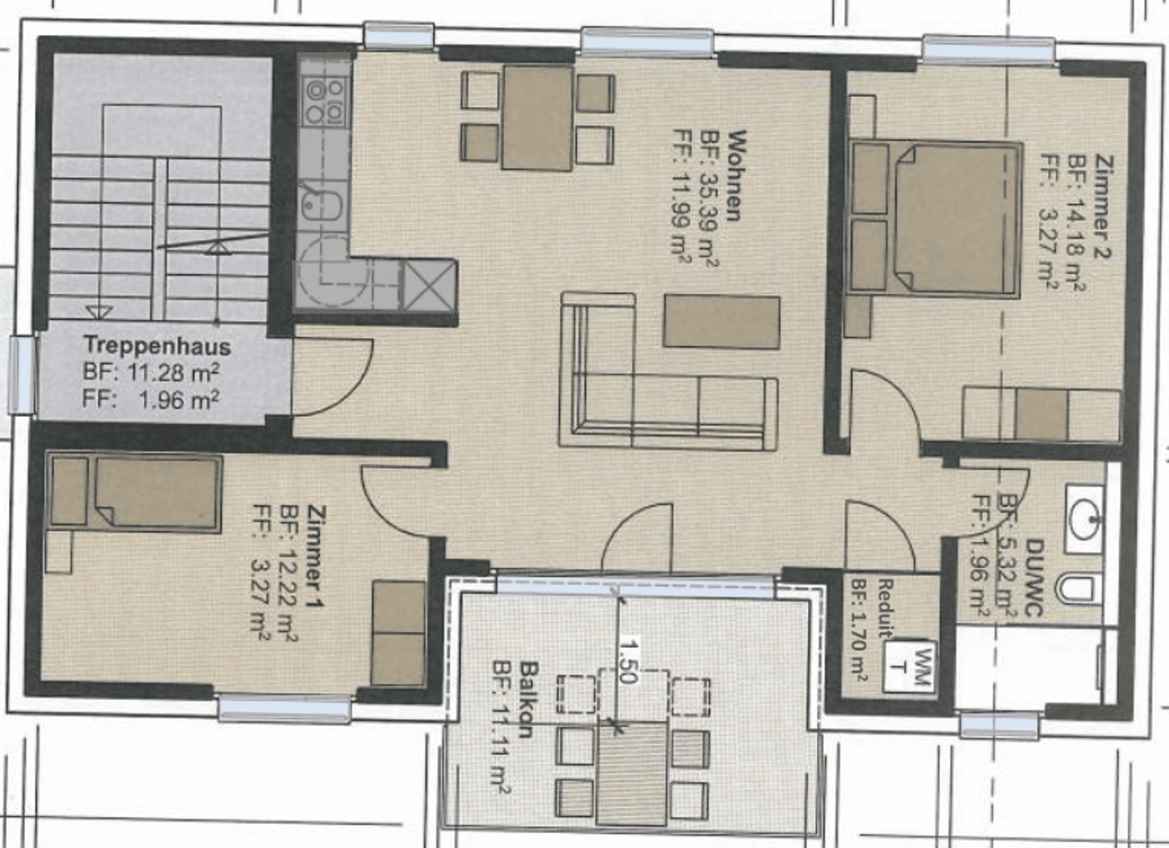 3.5-Zimmer-Etagenwohnung in Wolfwil - Erstbezug mieten - 3