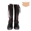 Milwaukee Riders® Women Biker Long Boots with Red Laces