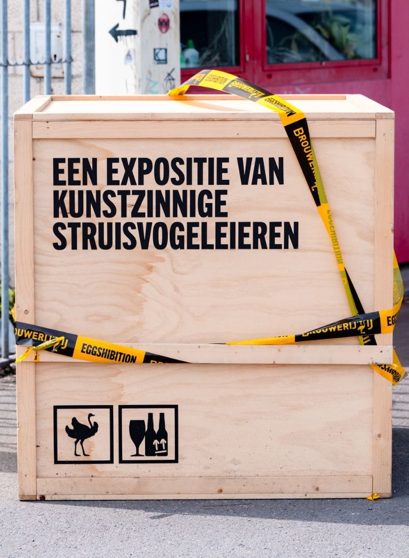 Eggshibition Brouwerij t IJ Houten doos