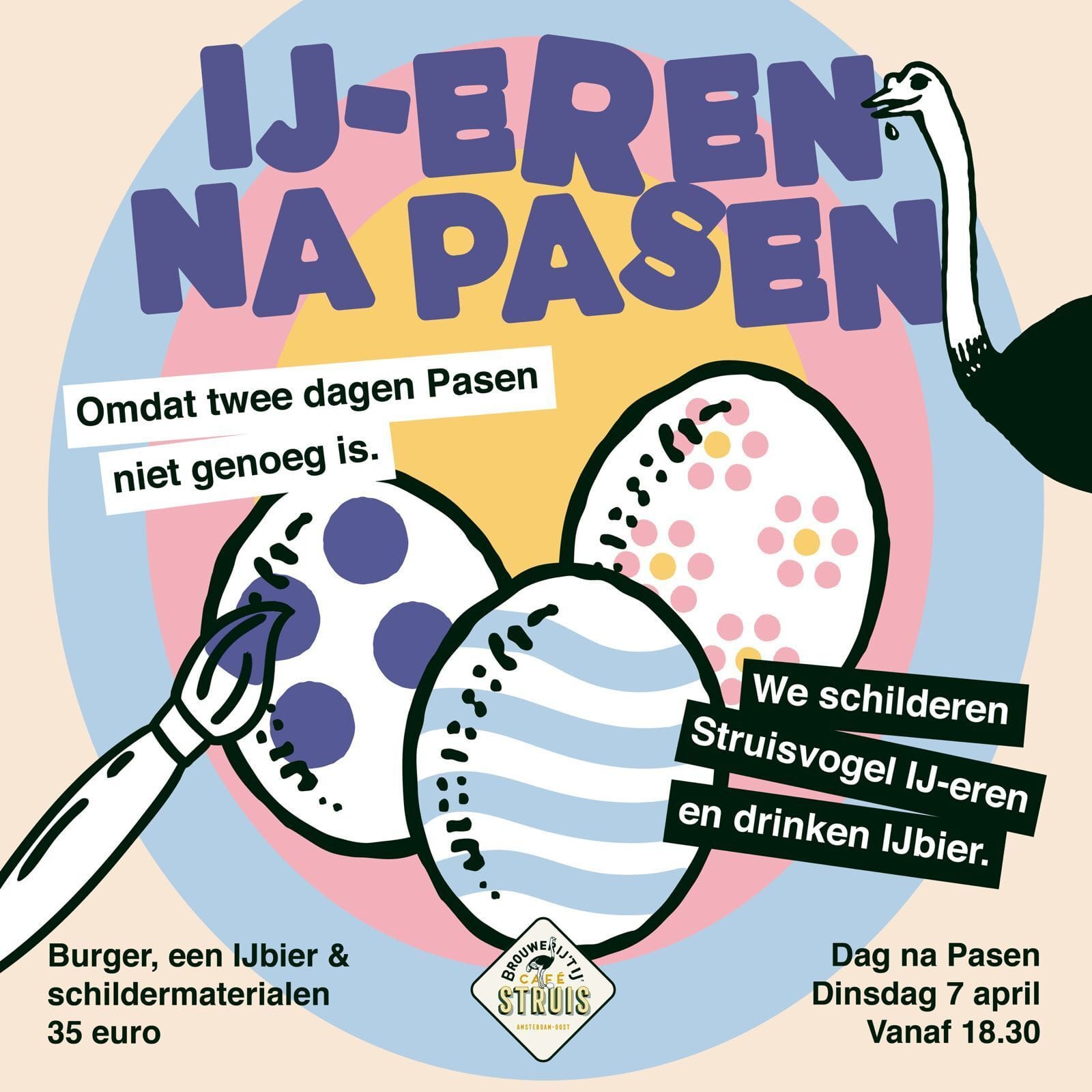 IJ eren na Pasen bij Café Struis