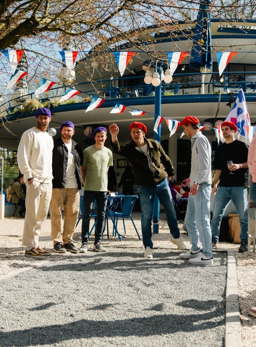 Brouwerij t IJ jeu de boules vooraf