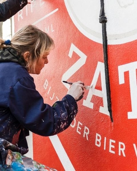Brouwerij t IJ schildering dichtbij