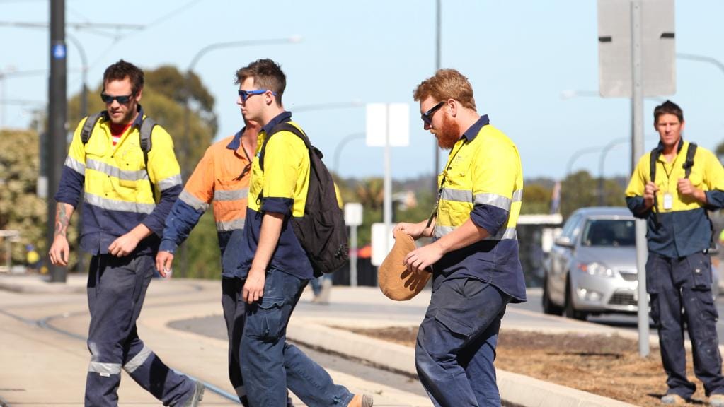 young construction workers