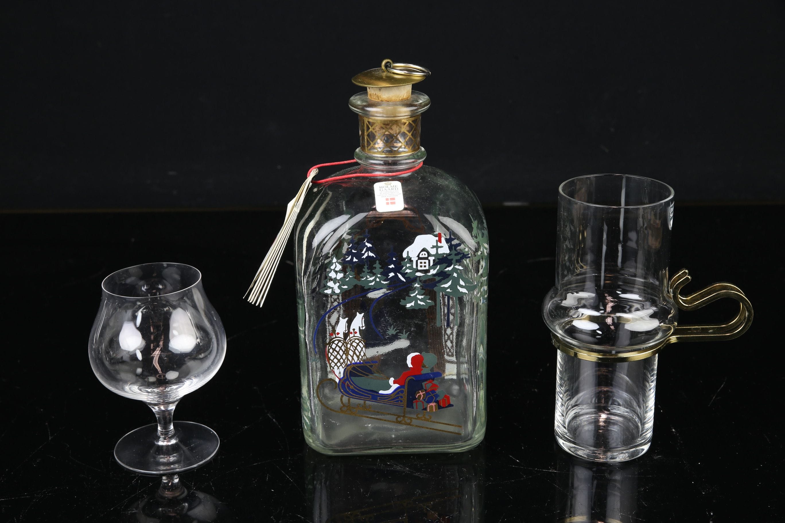 KARAFF, Holmegaard, konjakskupor, 6 st, Irish Coffeeglas, 6 st