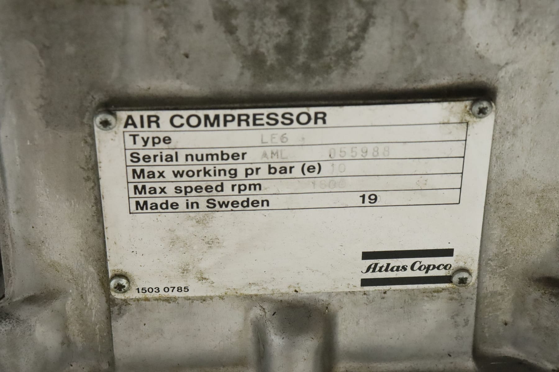 Stor kompressor, Atlas Copco Airlet, 3-f… | Auktion.se