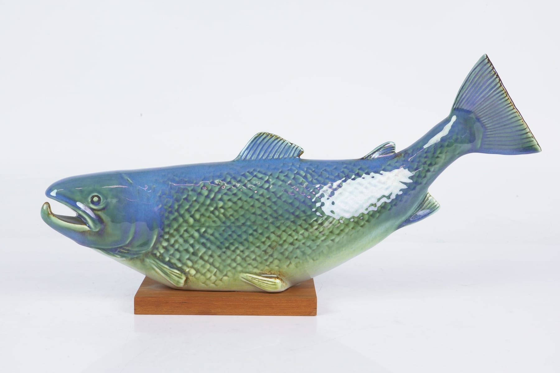 Figurine Poisson En Céramique Gustavsberg Par Sven Wejsfelt - Art Suédois Vintage