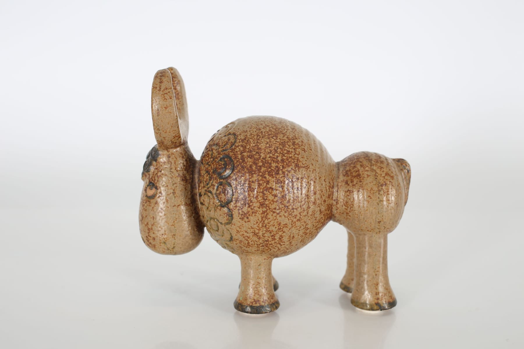 は*る様 Lisa Larson /JURA Buffel / Vintage Lisa Larson, two stoneware figurines, 'Buffel' and 'Kamel' from