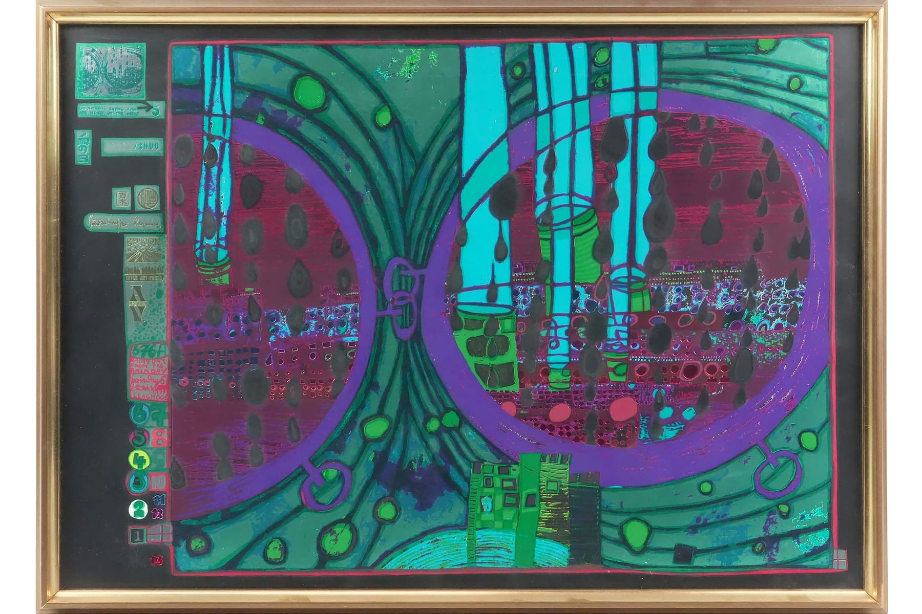 FRIEDENSREICH HUNDERTWASSER (Österrike, 1928-2000), färgserigrafi