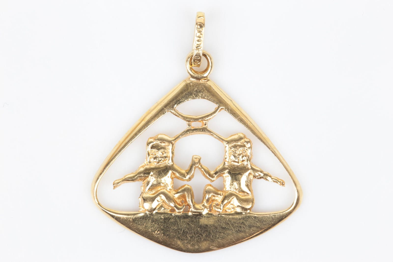 HÄNGE, tvillingarna, guld, 18 k, ca 2,54 g, Alton, Falköping