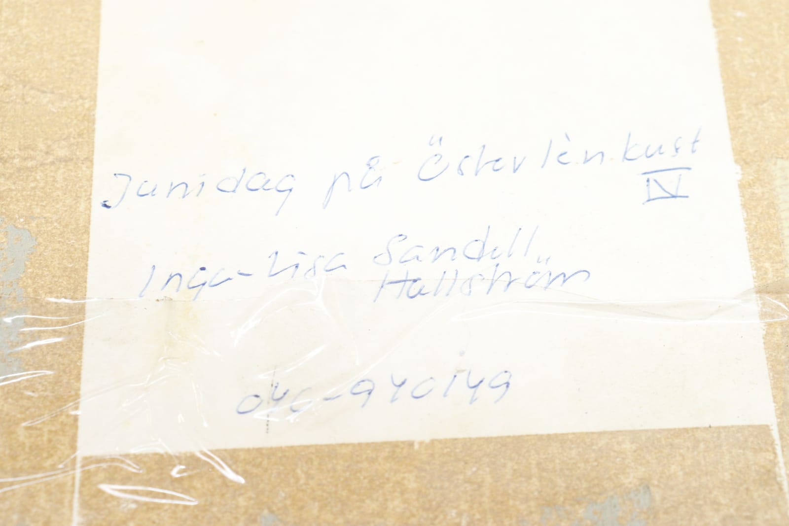 Inga-Lisa Sandell Hallström, "Junidag på Österlenkust IV", olja på pannå, signerad