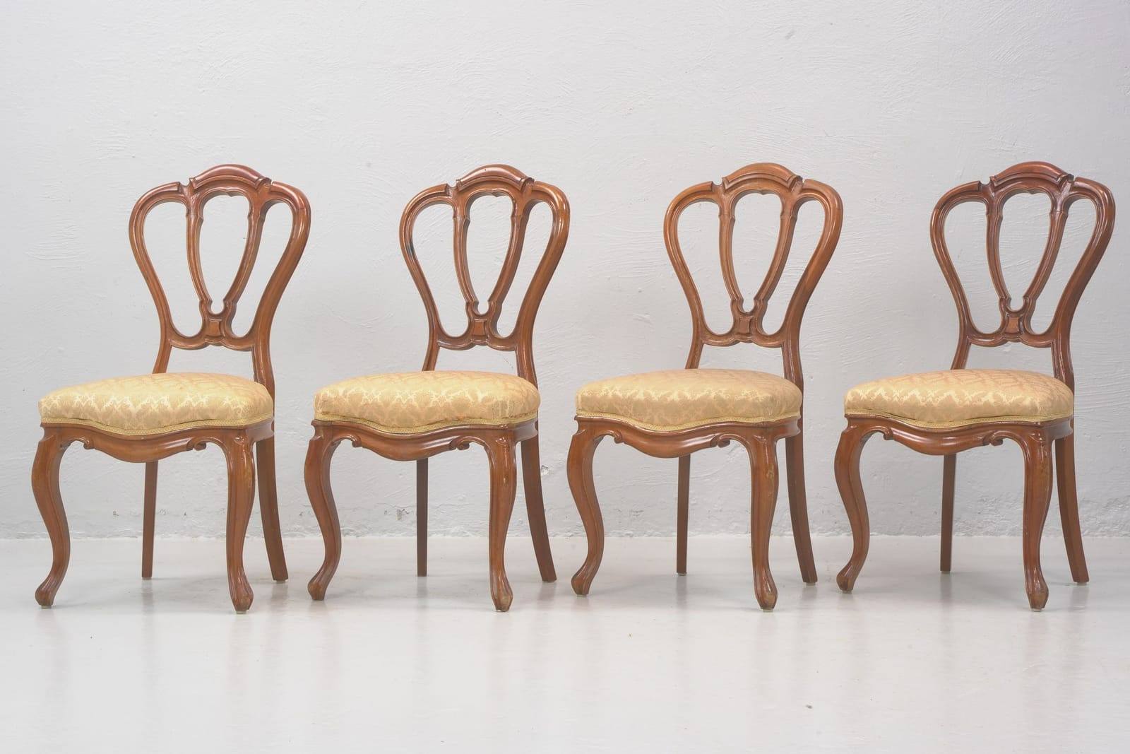 STOLAR, 4 st, mahogny, nyrokoko, 1800-talets andra hälft