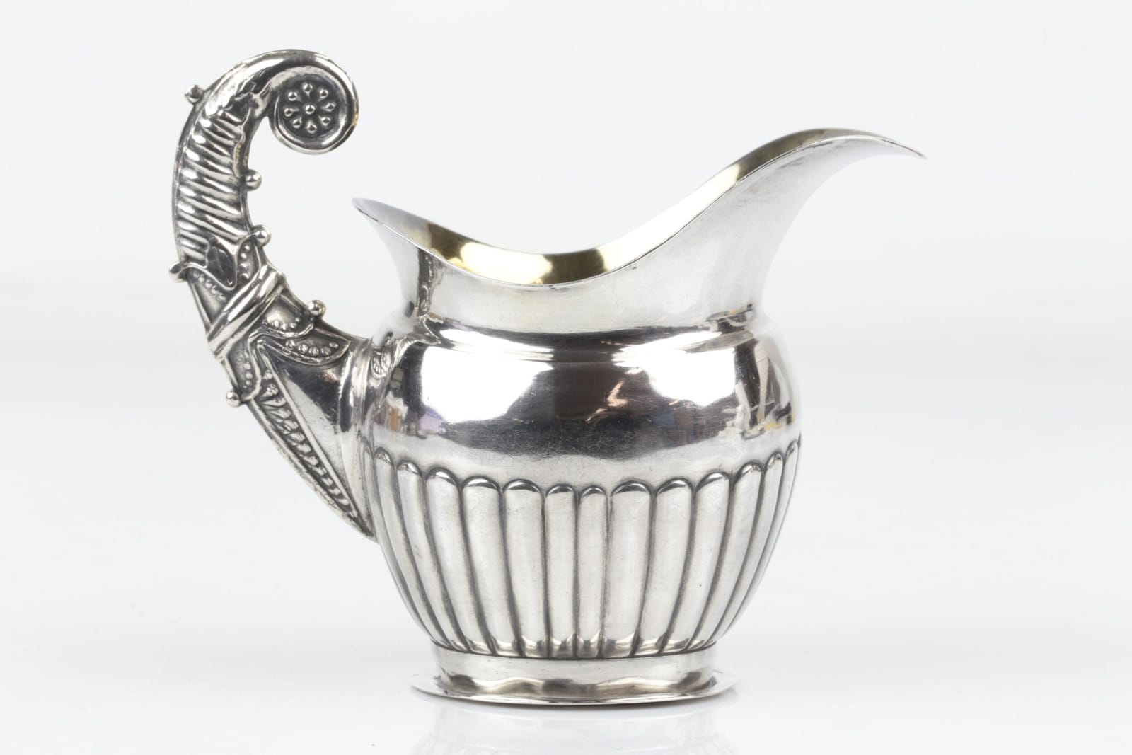 CARL GUSTAF HJULSTRÖM, gräddkanna, silver, Köping, 1843, ca 85,71 g