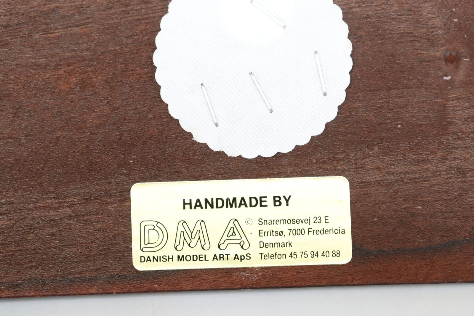 Halvmodeller, 5st, fiskar, trä och keramik, bla DMA Danmark
