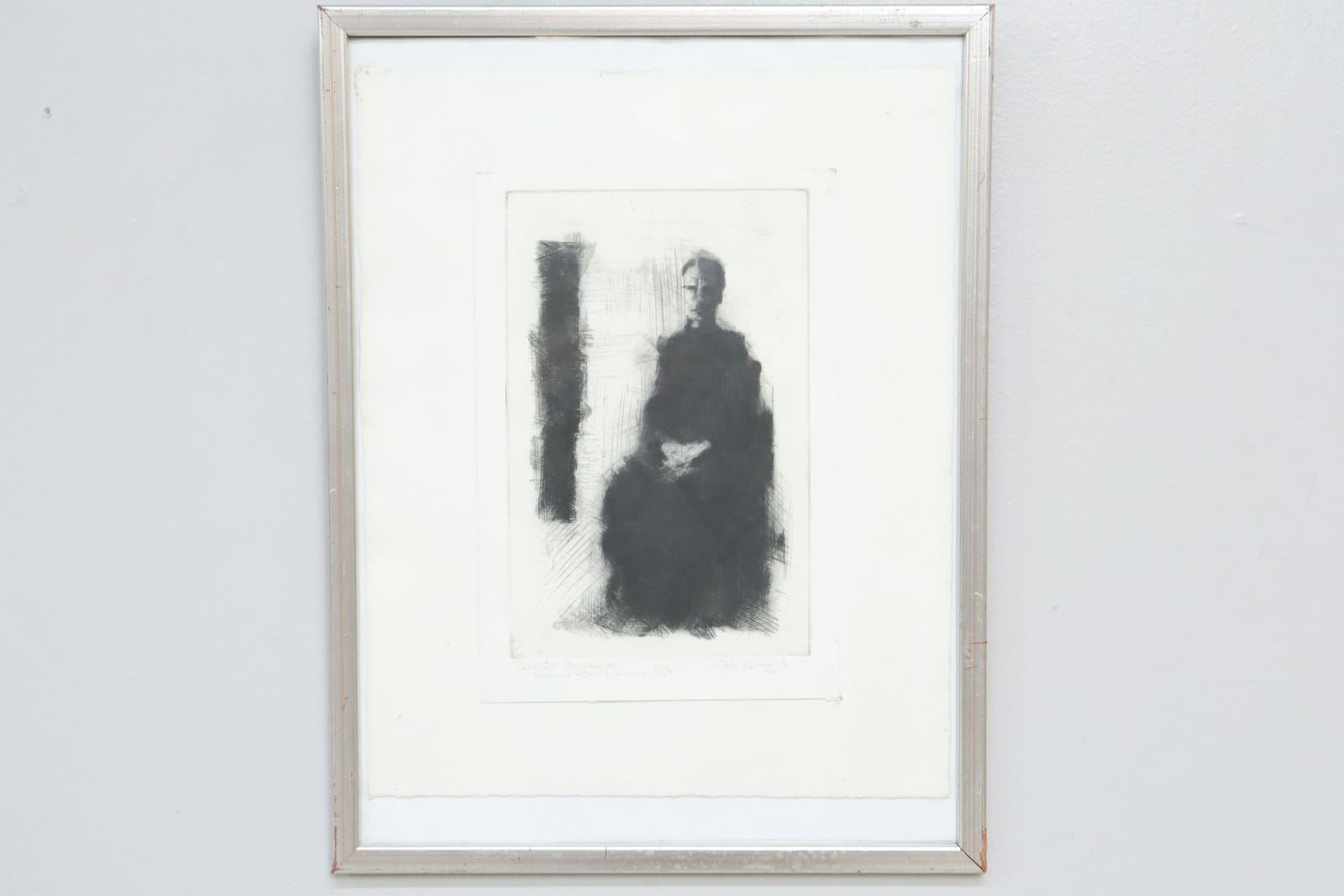 Gösta Lindqvist, torrnål, provtryck, signerad