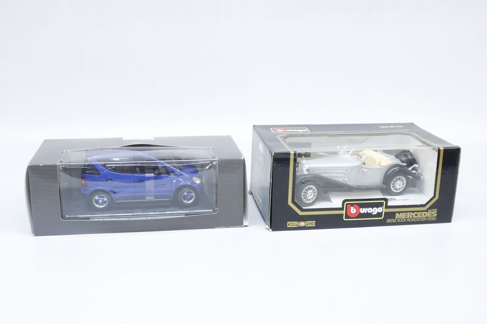Samlarbilar, 2st, Mercedes Benz, Burago, skala 1:18 och 1:20