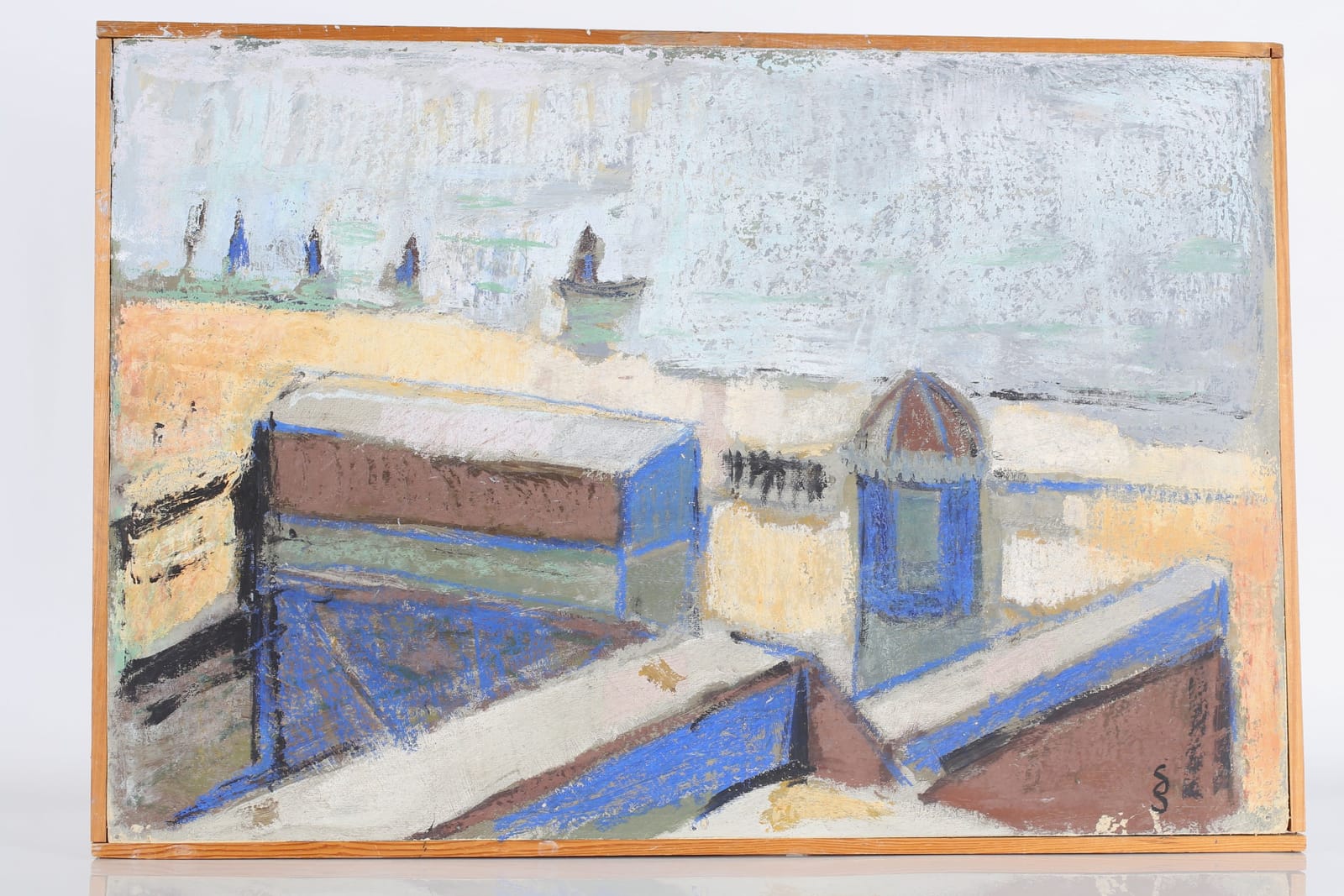 STIG SÖDERSTEN (1906-1979), olja på pannå, "Normandie"