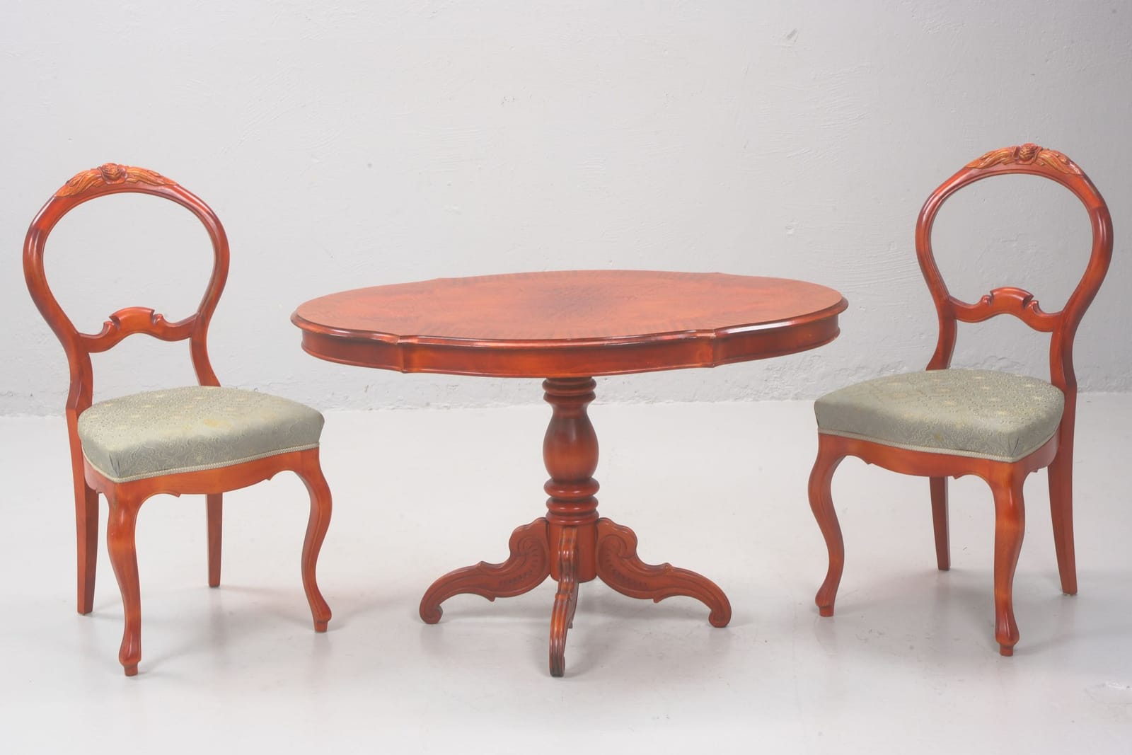 SALONGSBORD, samt STOLAR, ett par, rokokostil, 1900-tal