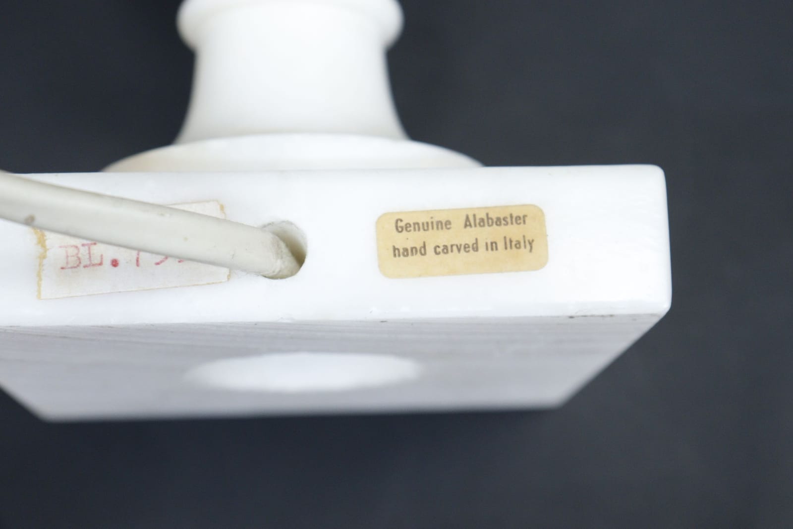 Bordslampor, 1 par, alabaster, Italien