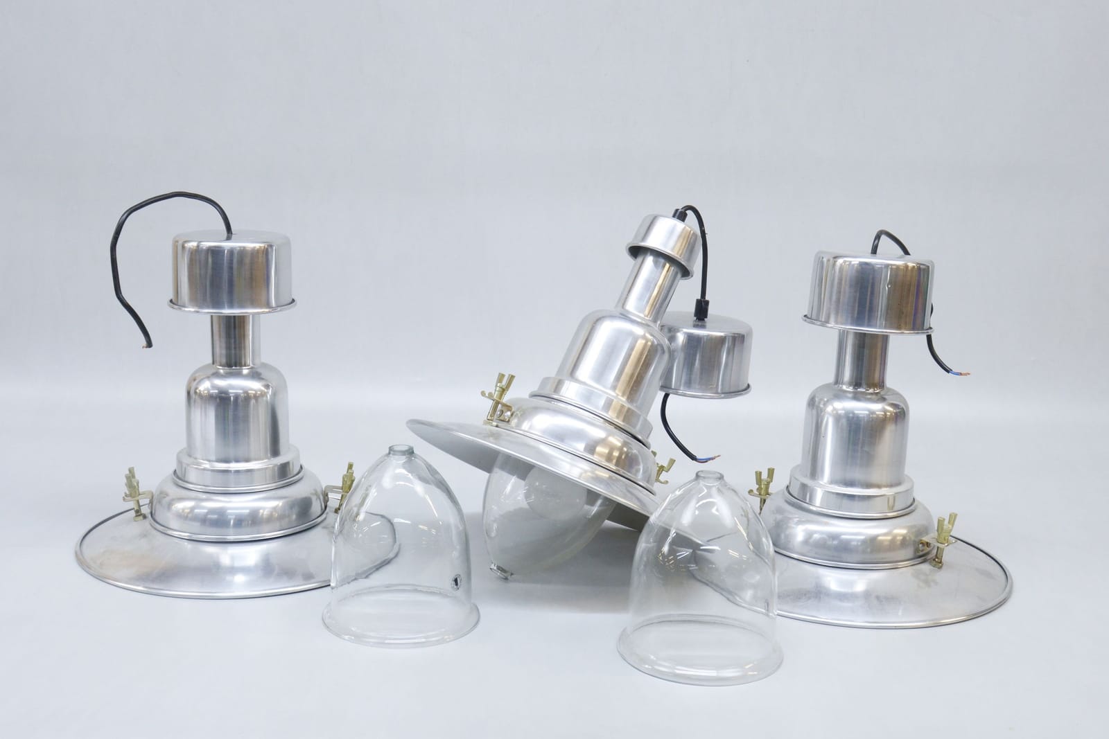 Taklampor, 3st, "Ottava", Ikea, metall och glas