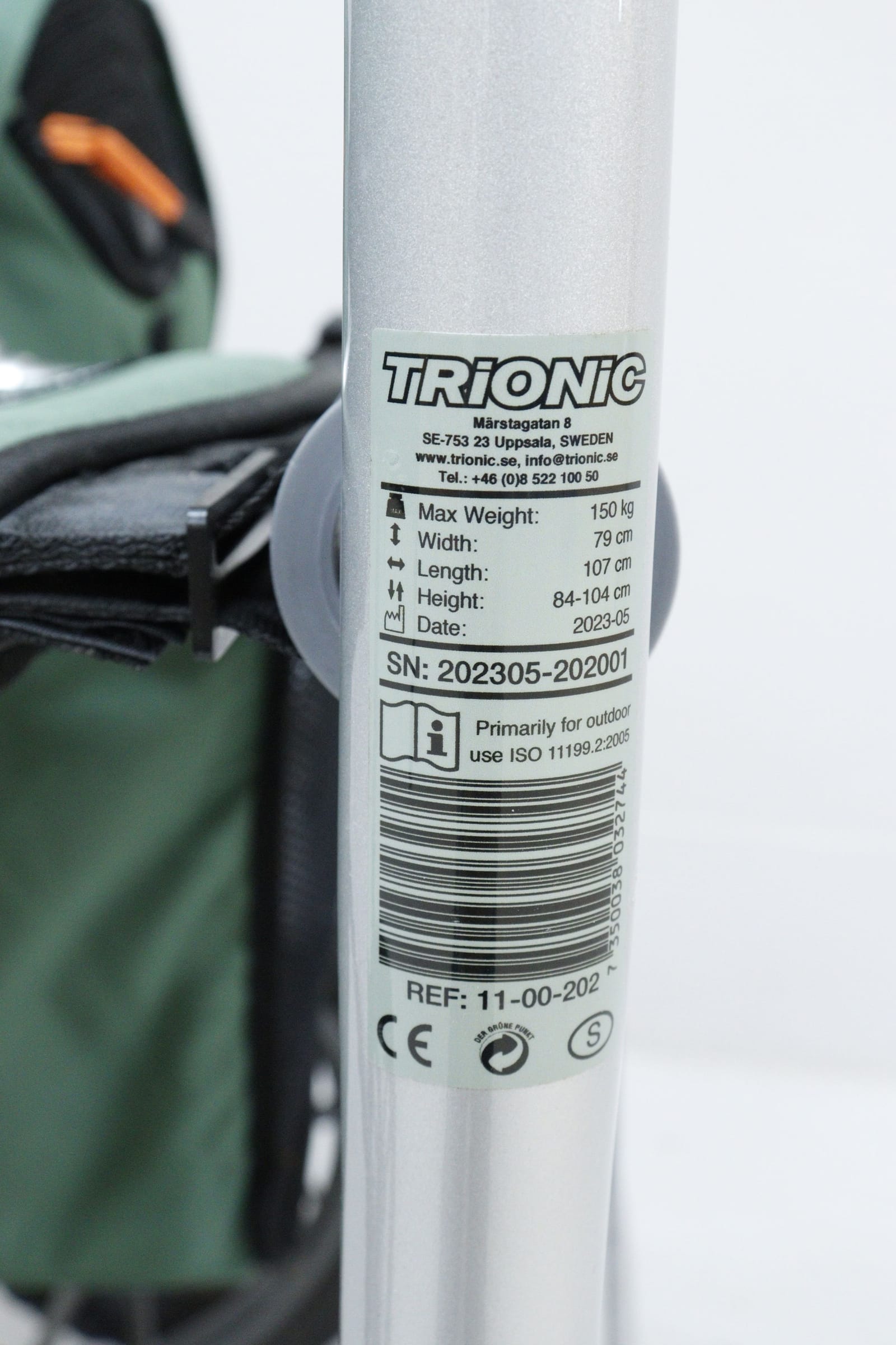 Rollator/Veloped, Trionic Jakt 14er, terränggående rollator, med vapenfodral, ryggsäck och överdrag