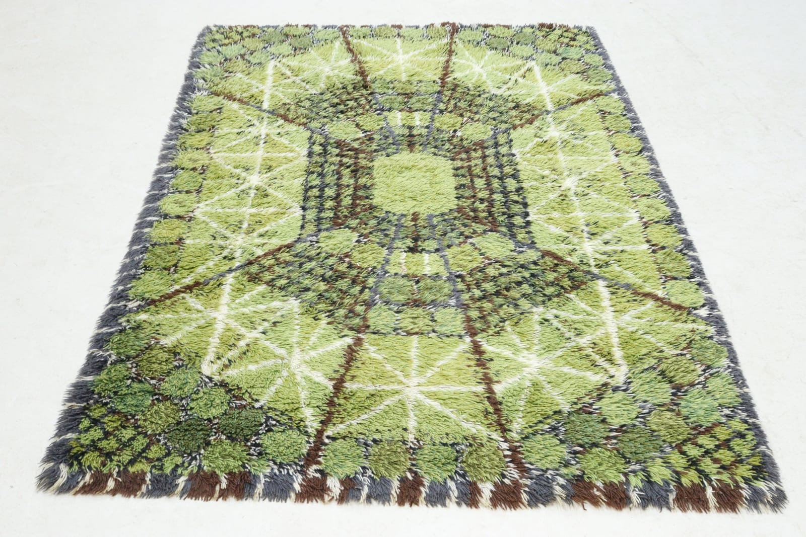 Ryamatta, grön, 135x195cm