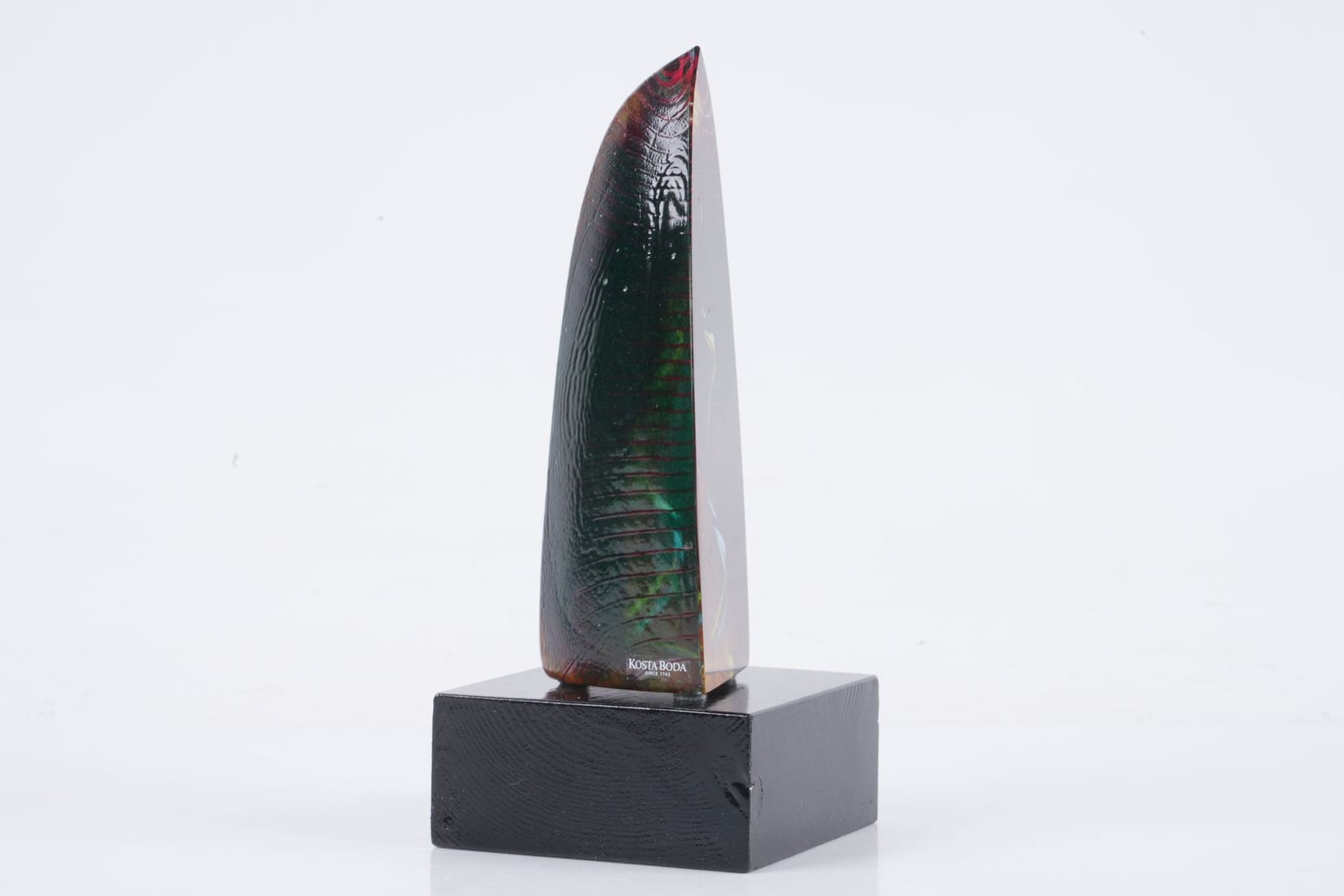 BERTIL VALLIEN (1938), konstglas, halvbåt, Kosta Boda Ateljé, 1991