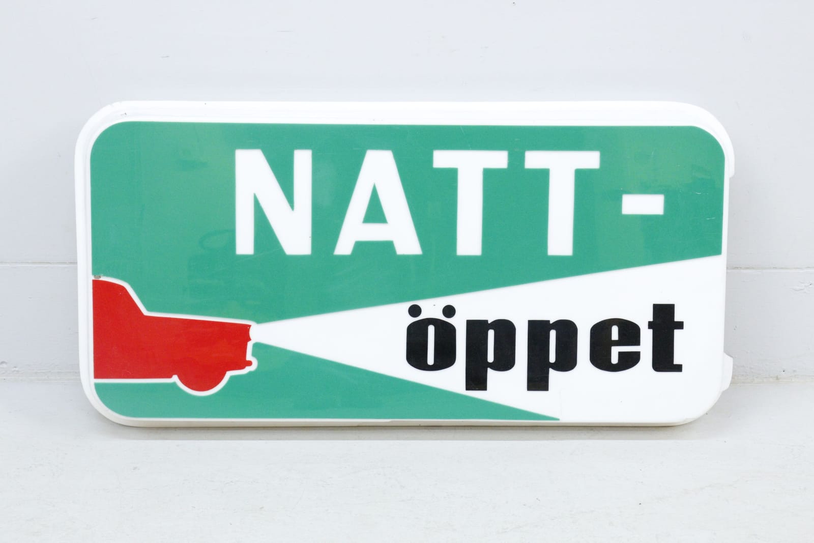 Skylt, BP, Natt-öppet, 2-sidig, plast