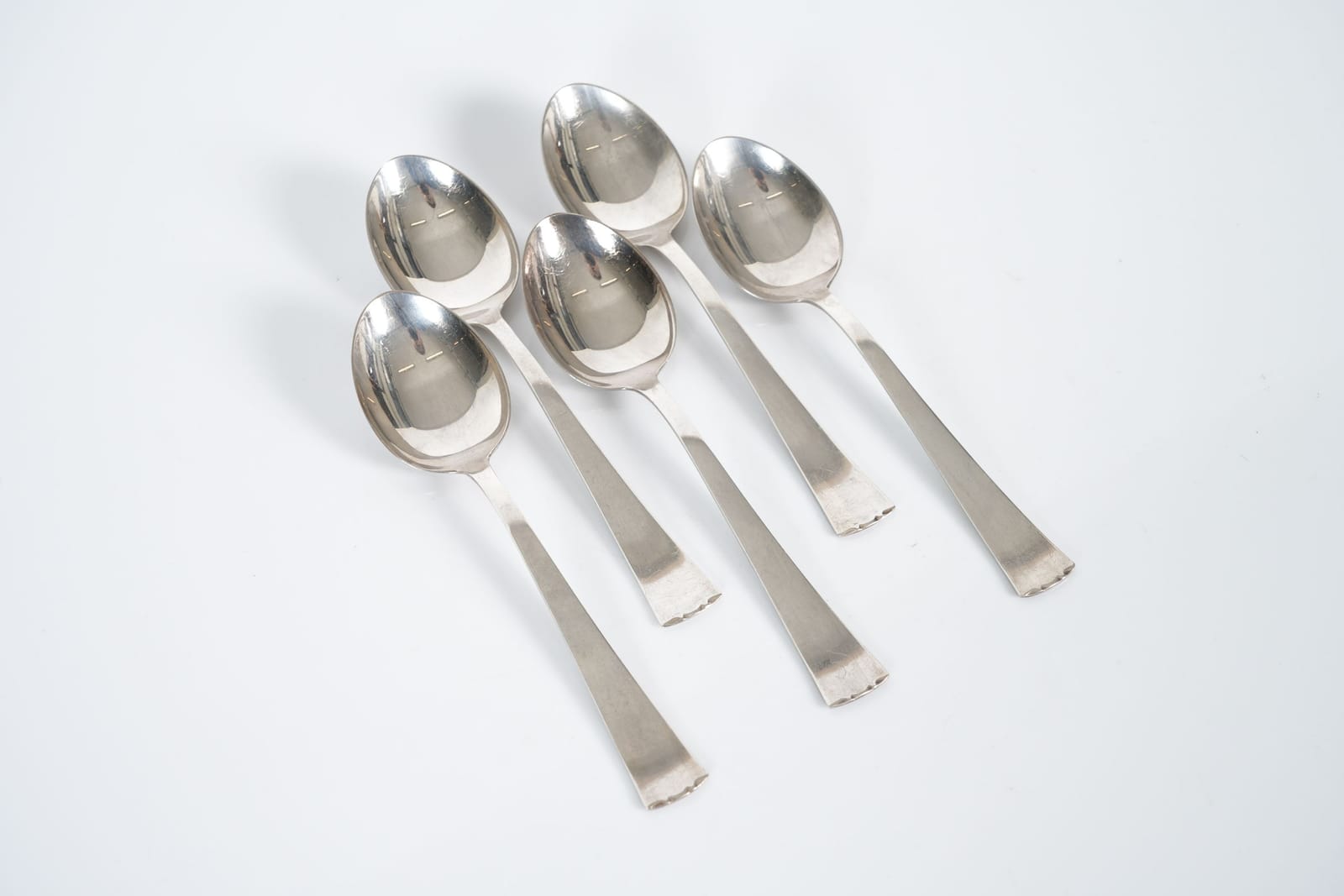 GUSTAF JANSSON, bordsskedar, 5 st, silver, "Diplomat", GAB, Stockholm, 1964, ca 225 g